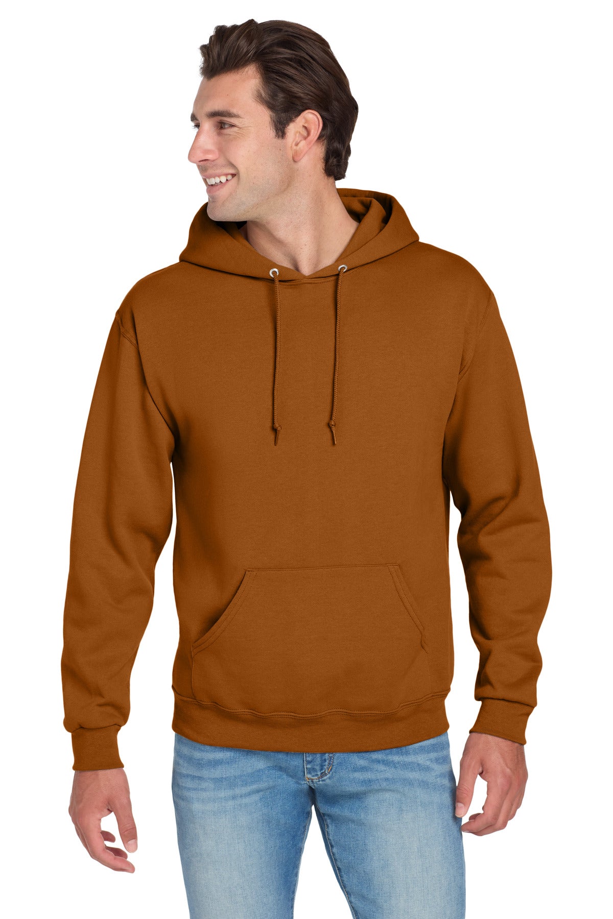 Custom logo Jerzees® NuBlend® Pullover Hooded Sweatshirt.  996M in T Orange