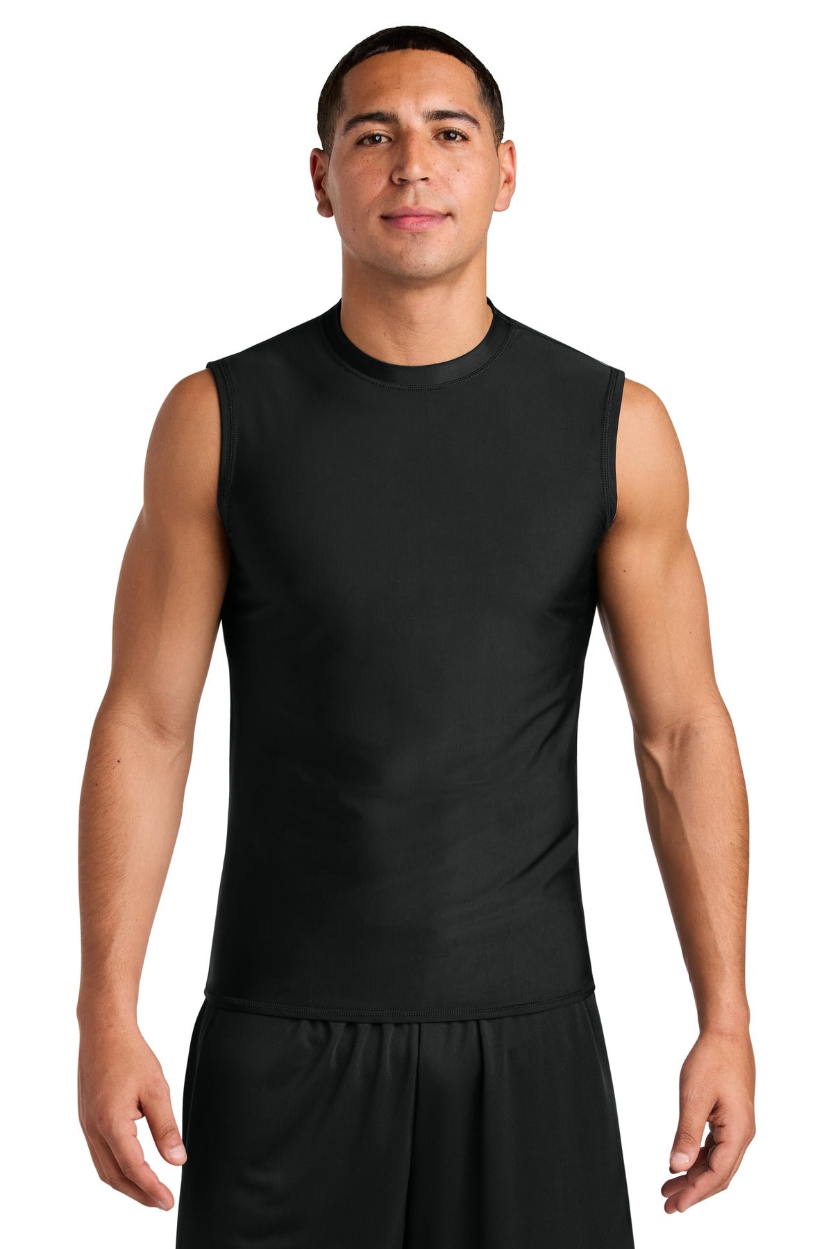 Custom logo A4 Compression Muscle Tee A4N2306 in Black