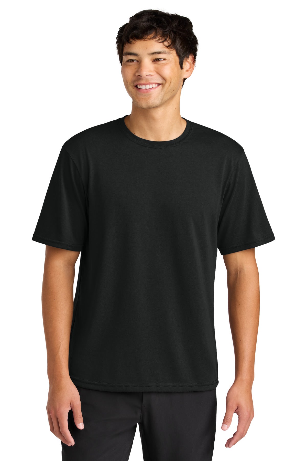 Custom logo A4 Softek Short Sleeve Tee A4N3013 in Black