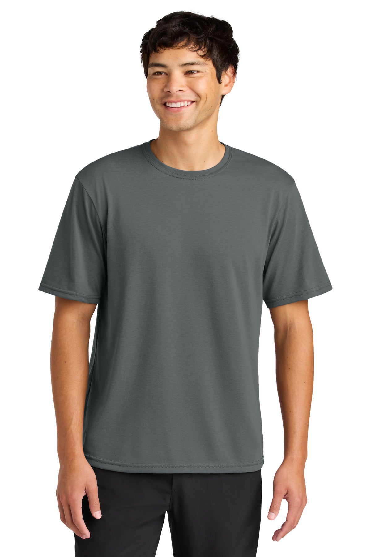 Custom logo A4 Softek Short Sleeve Tee A4N3013 in Graphite