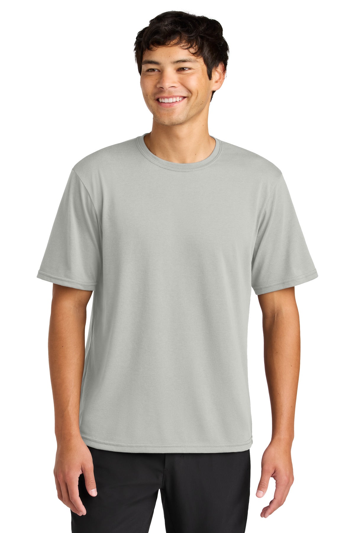Custom logo A4 Softek Short Sleeve Tee A4N3013 in Silver