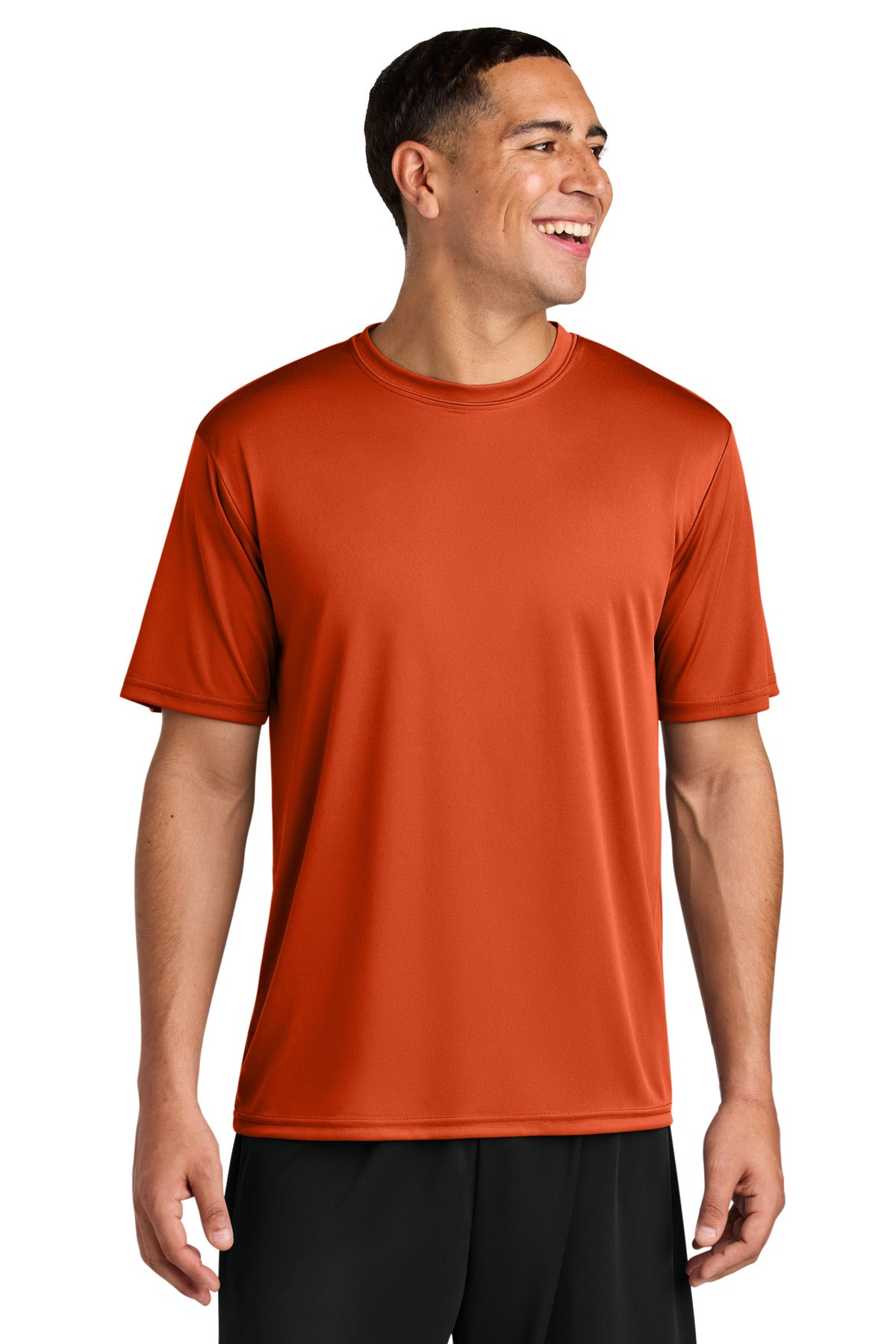 Custom logo A4 Cooling Performance Short Sleeve Tee A4N3142 in Athletic Orange