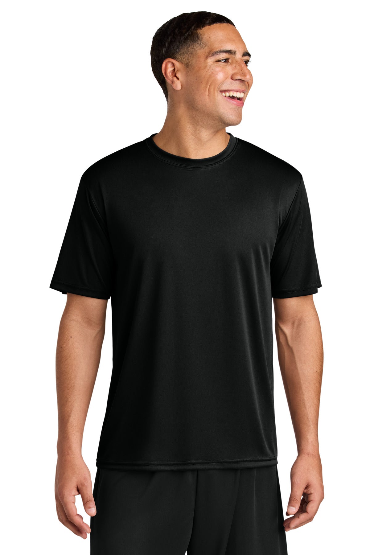 Custom logo A4 Cooling Performance Short Sleeve Tee A4N3142 in Black