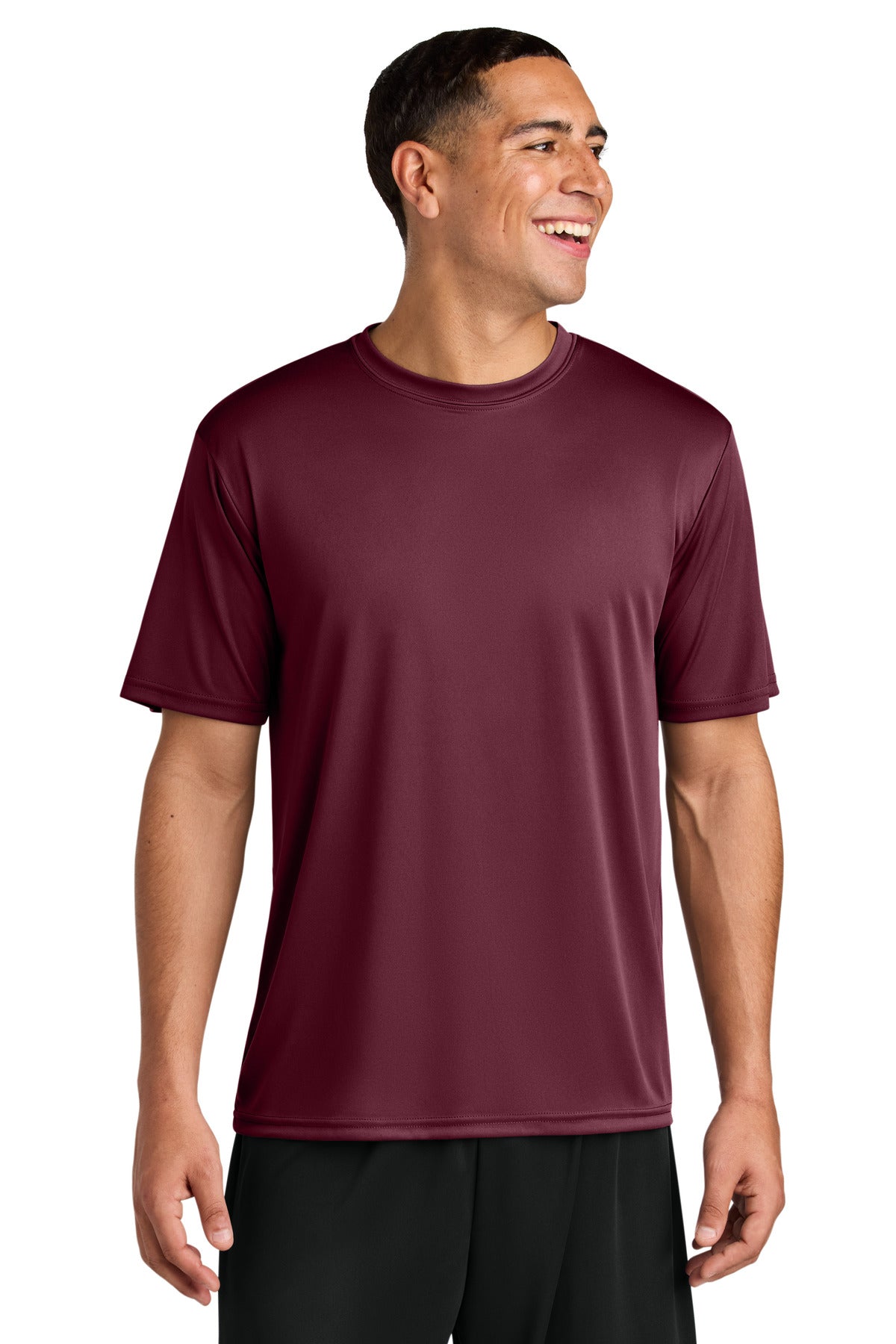 Custom logo A4 Cooling Performance Short Sleeve Tee A4N3142 in Cardinal