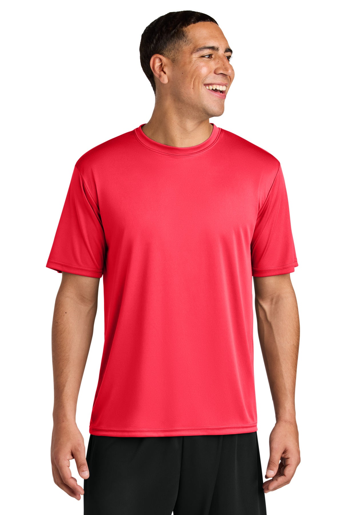 Custom logo A4 Cooling Performance Short Sleeve Tee A4N3142 in Coral