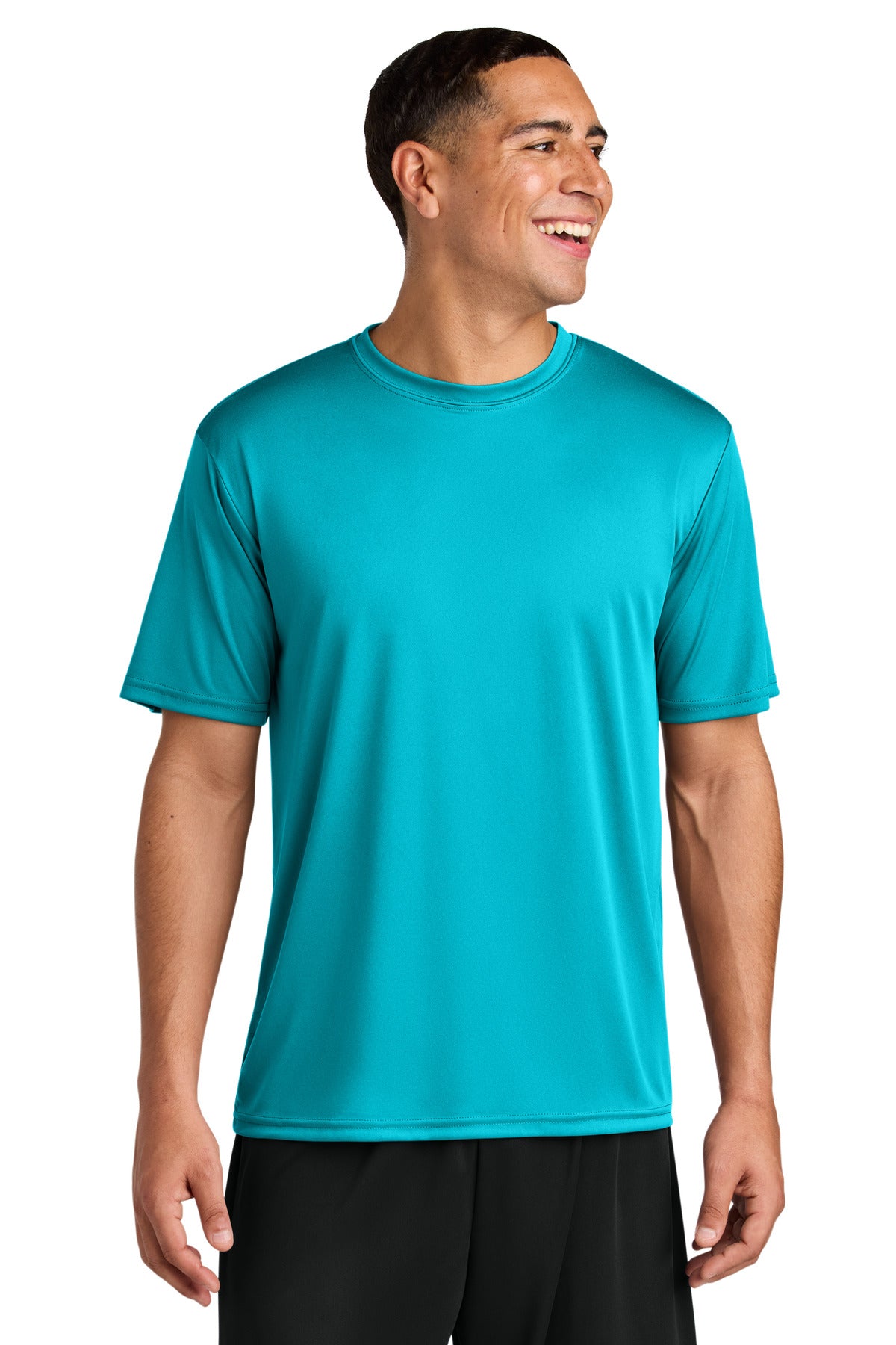 Custom logo A4 Cooling Performance Short Sleeve Tee A4N3142 in Electric Blue