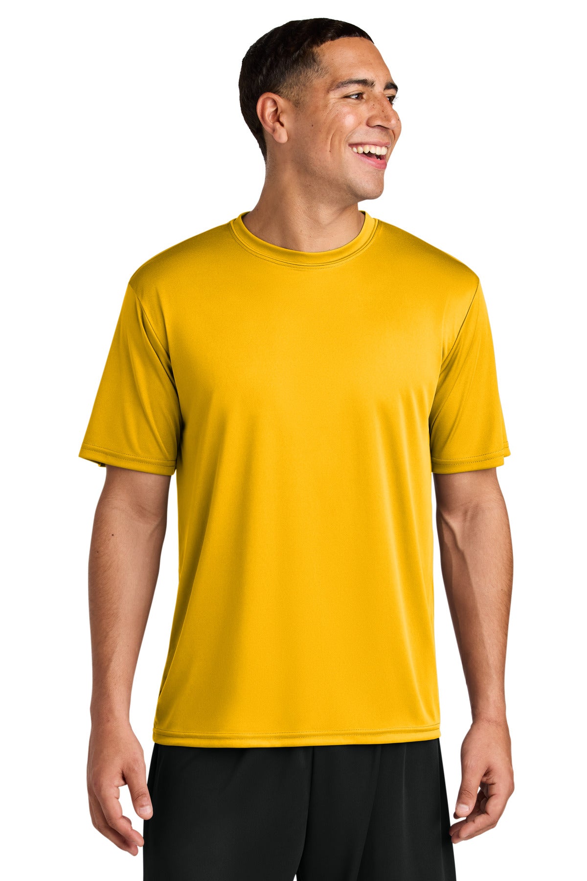 Custom logo A4 Cooling Performance Short Sleeve Tee A4N3142 in Gold