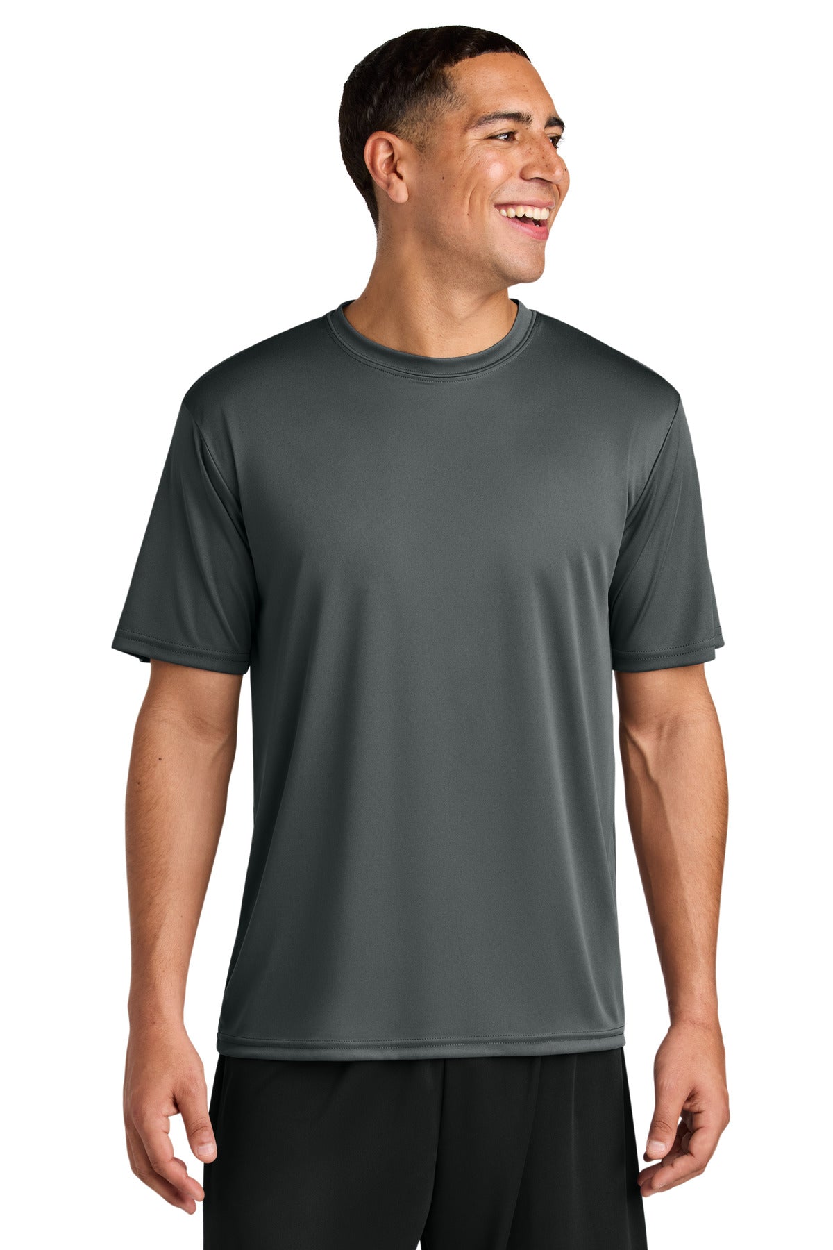 Custom logo A4 Cooling Performance Short Sleeve Tee A4N3142 in Graphite