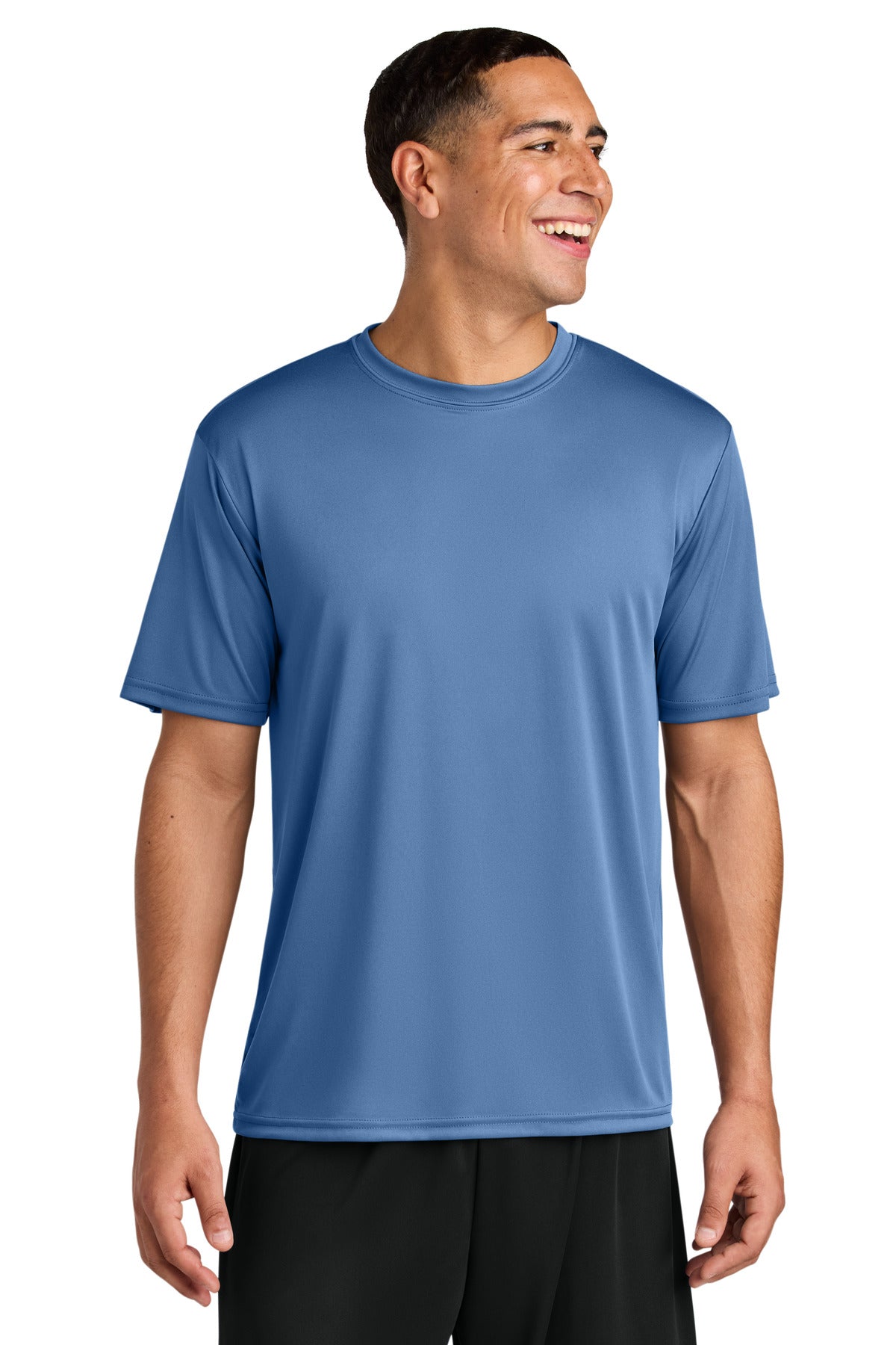 Custom logo A4 Cooling Performance Short Sleeve Tee A4N3142 in Light Blue