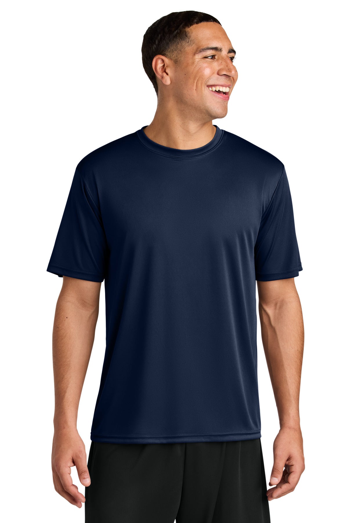 Custom logo A4 Cooling Performance Short Sleeve Tee A4N3142 in Navy