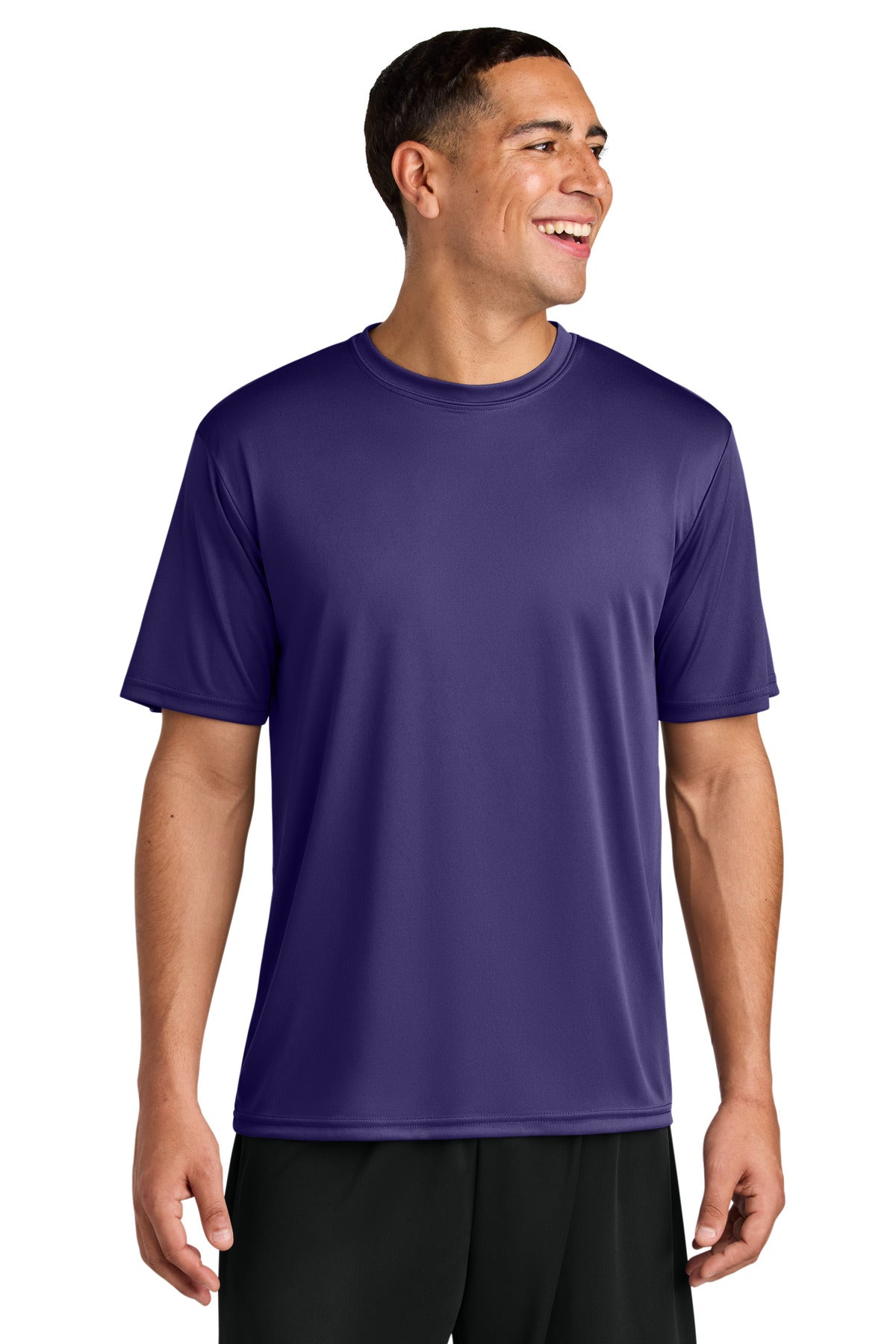 Custom logo A4 Cooling Performance Short Sleeve Tee A4N3142 in Purple