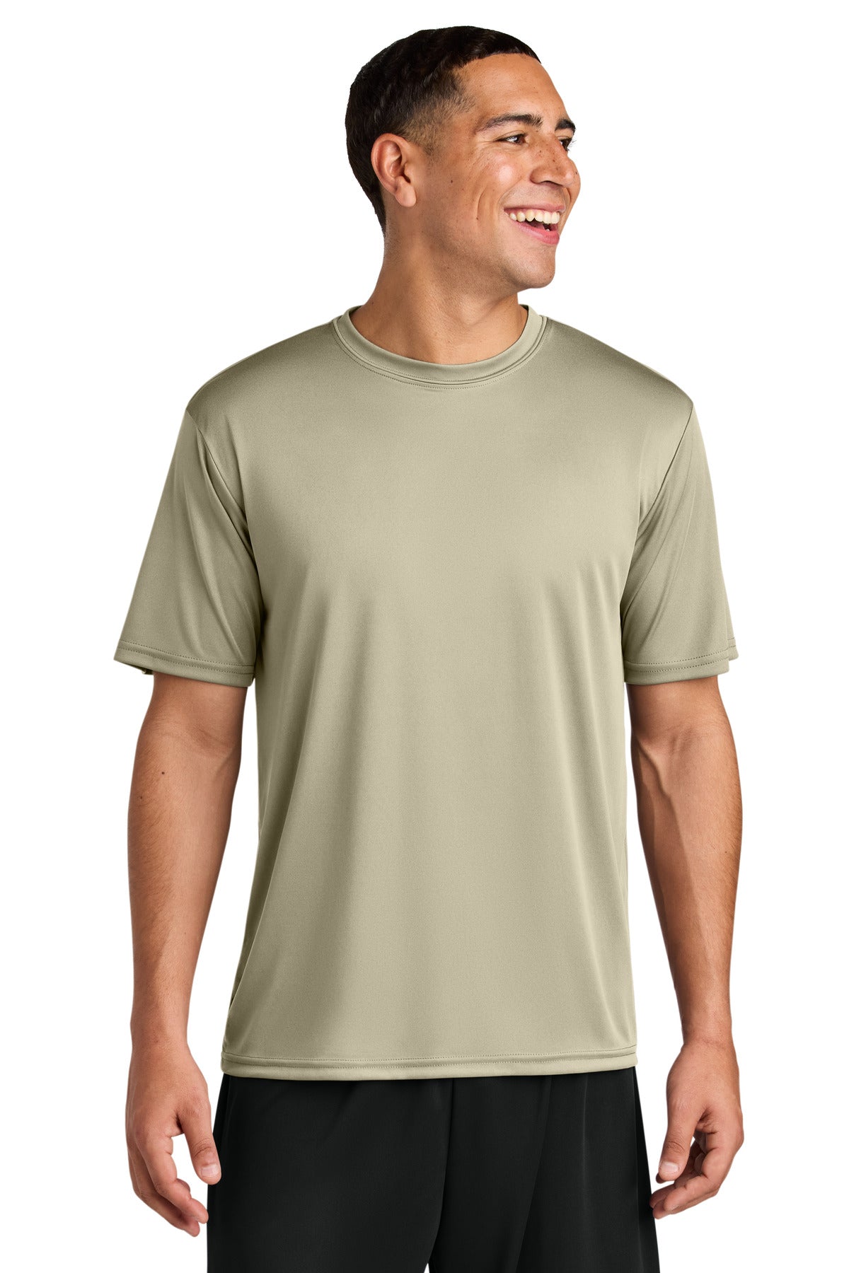 Custom logo A4 Cooling Performance Short Sleeve Tee A4N3142 in Sand