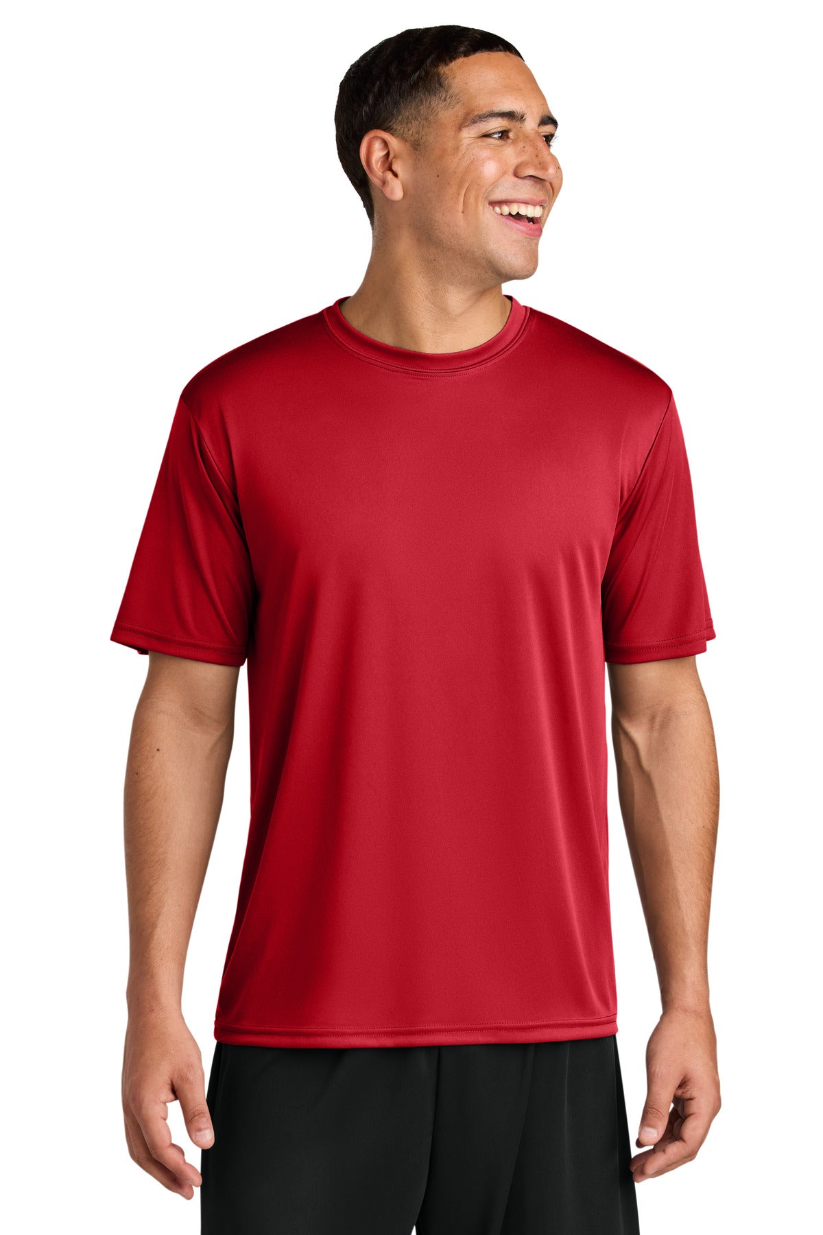Custom logo A4 Cooling Performance Short Sleeve Tee A4N3142 in Scarlet