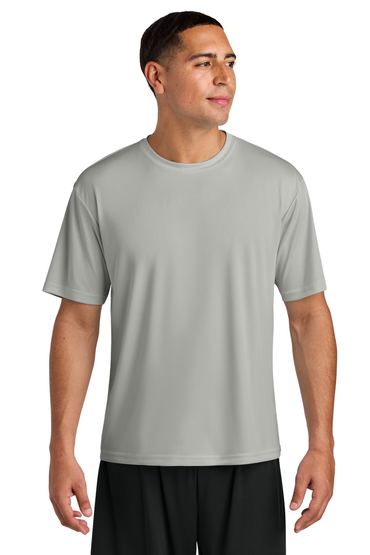 Custom logo A4 Cooling Performance Short Sleeve Tee A4N3142 in Silver