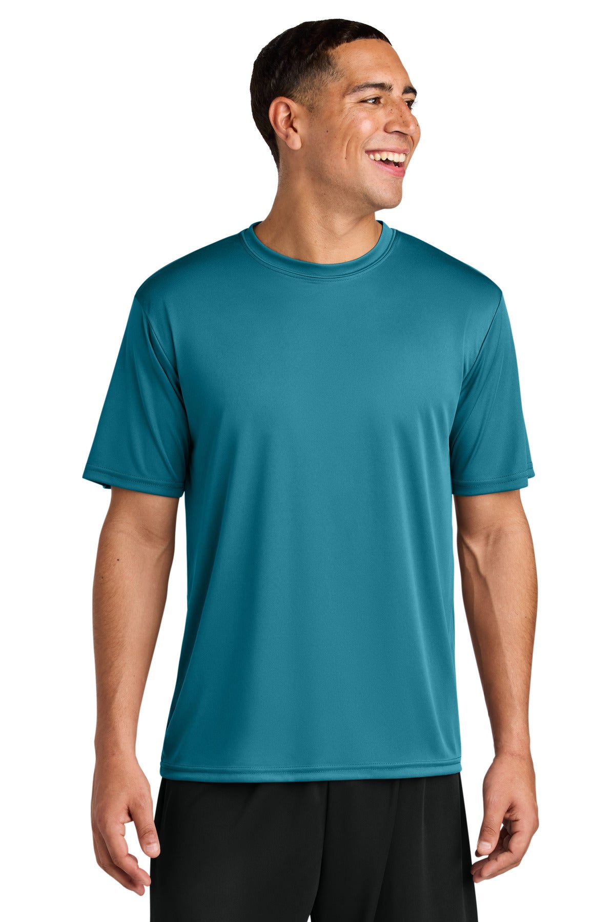Custom logo A4 Cooling Performance Short Sleeve Tee A4N3142 in Teal