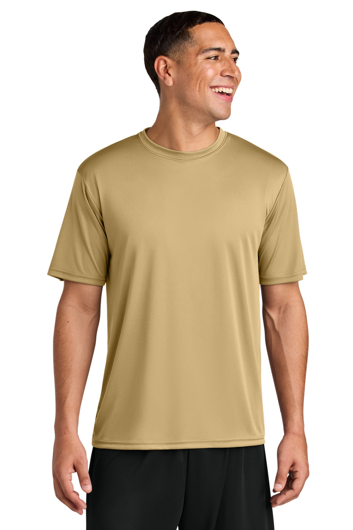 Custom logo A4 Cooling Performance Short Sleeve Tee A4N3142 in Vegas Gold