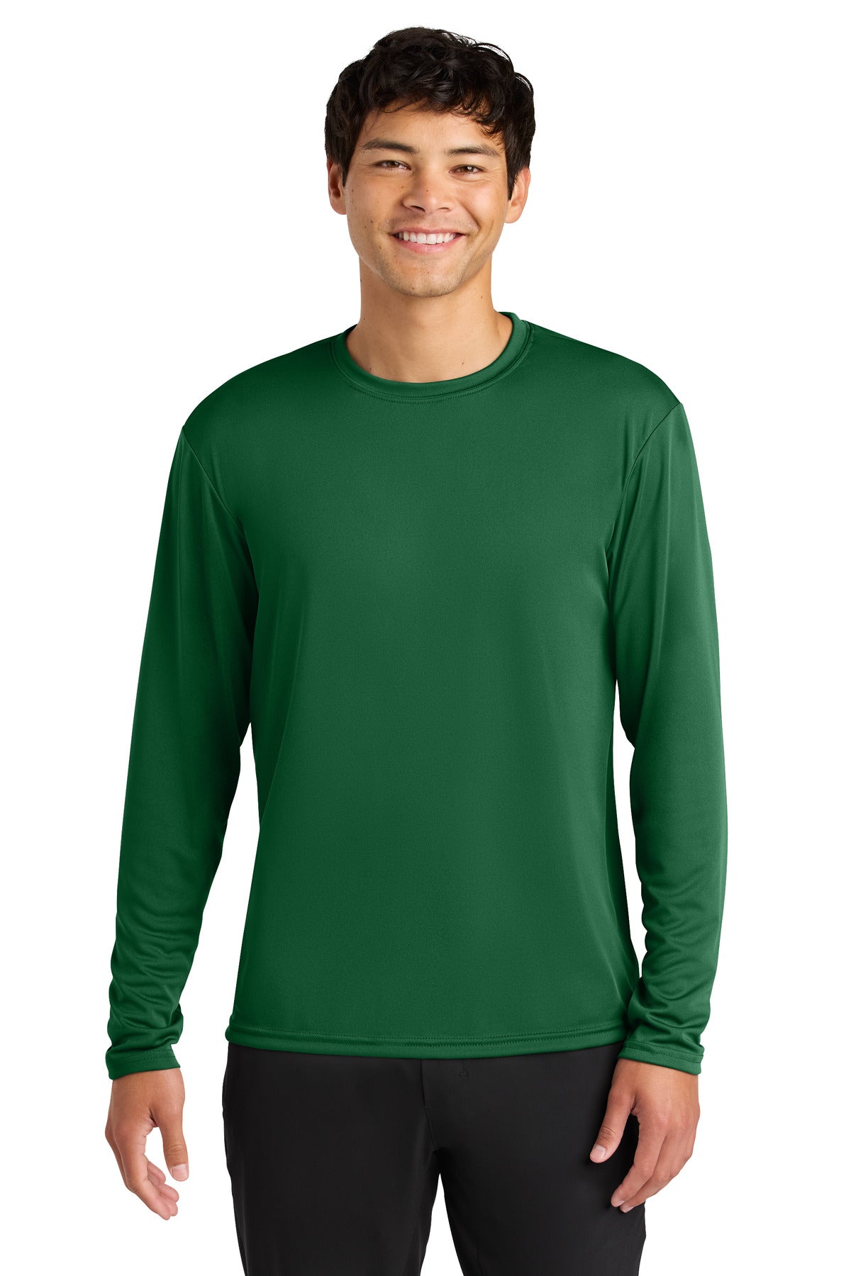 Custom logo A4 Cooling Performance Long Sleeve Tee A4N3165 in Forest