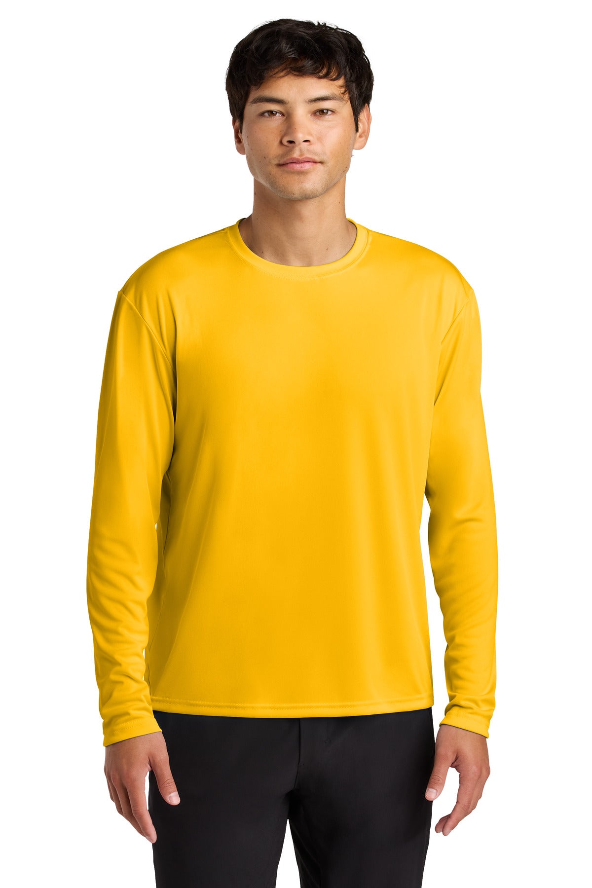 Custom logo A4 Cooling Performance Long Sleeve Tee A4N3165 in Gold
