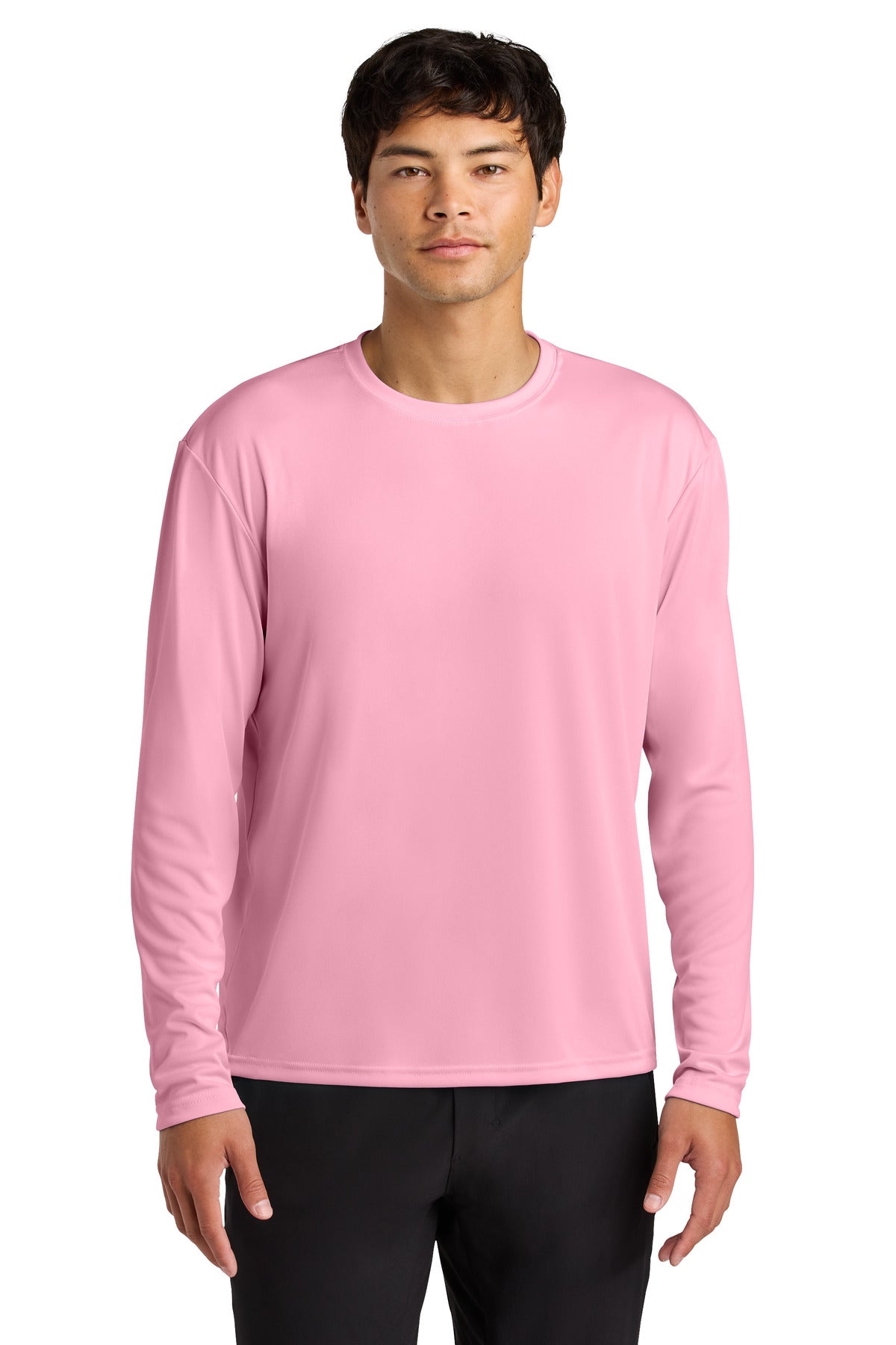 Custom logo A4 Cooling Performance Long Sleeve Tee A4N3165 in Pink