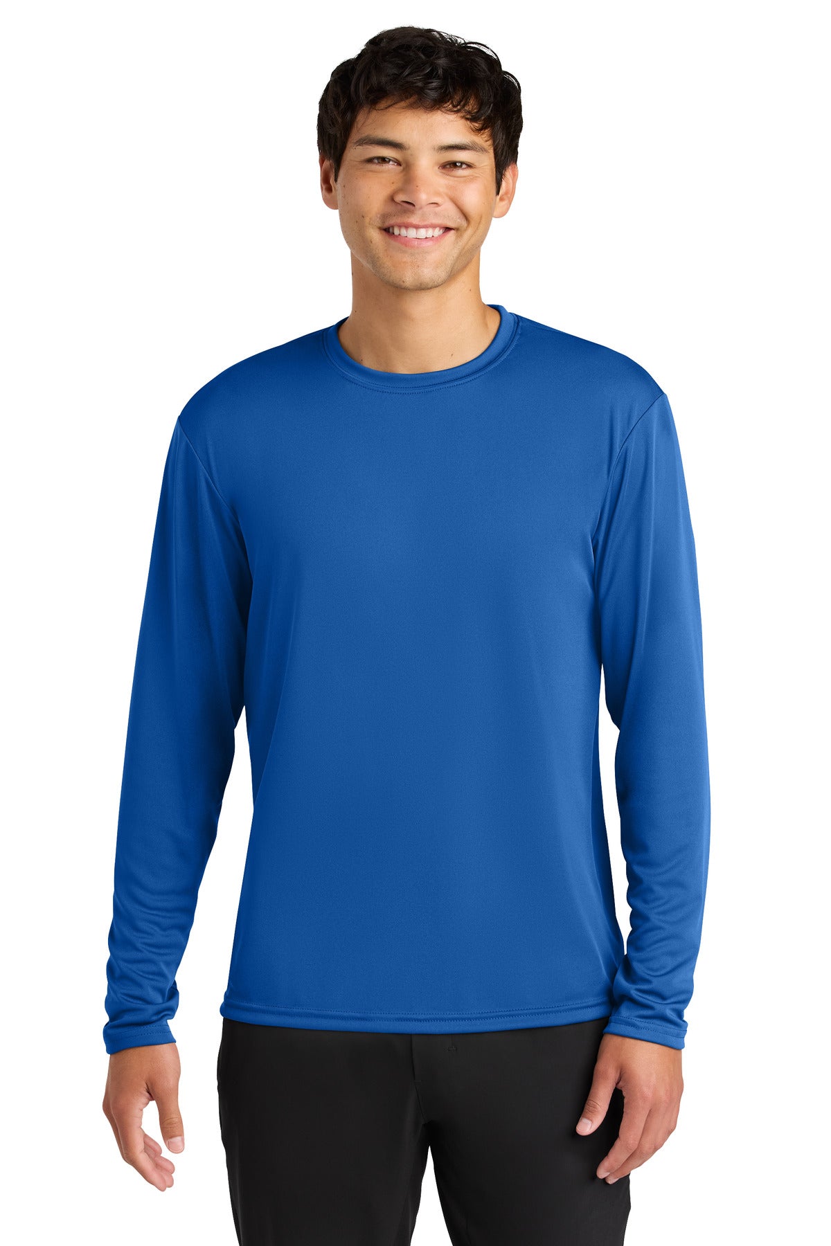 Custom logo A4 Cooling Performance Long Sleeve Tee A4N3165 in Royal