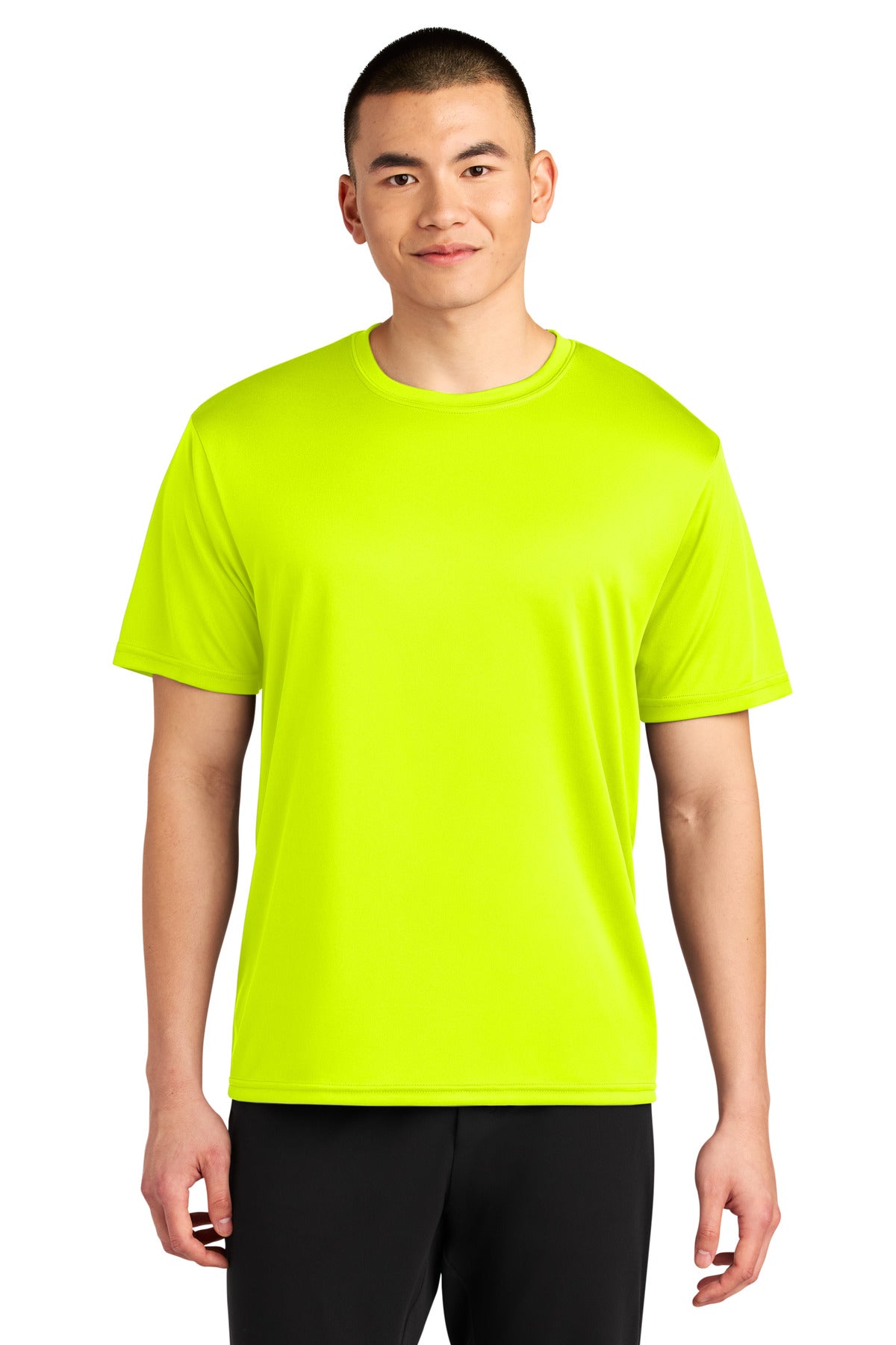 Custom logo A4 Sprint Performance Tee A4N3402 in Safety Yellow