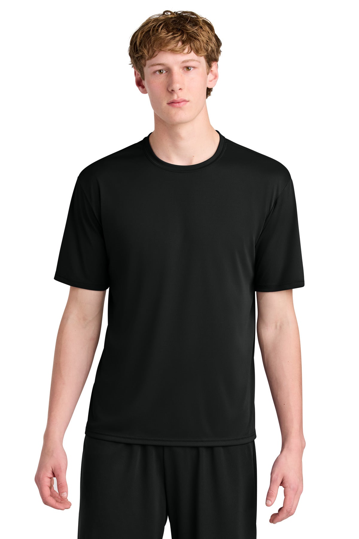 Custom logo A4 AirFlex Short Sleeve Tee A4N3531 in Black