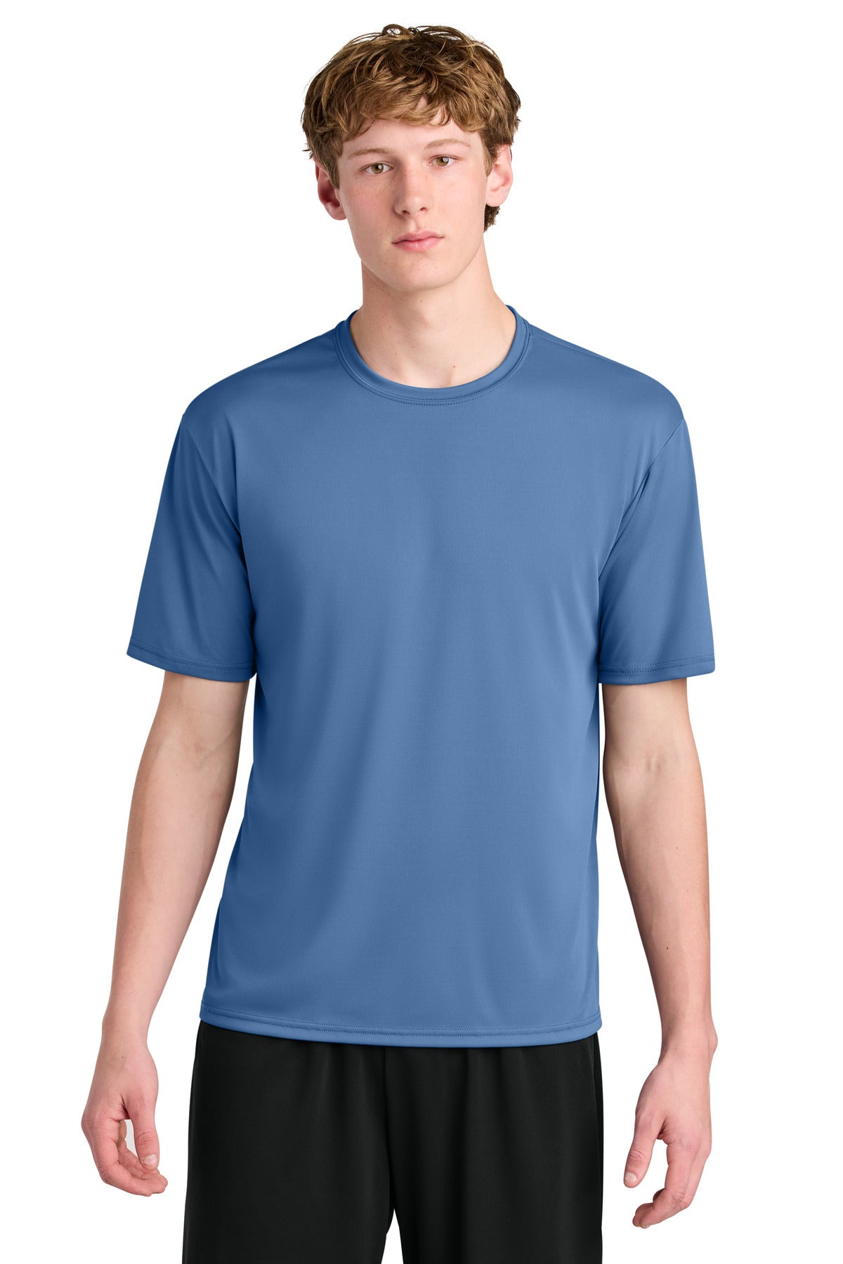 Custom logo A4 AirFlex Short Sleeve Tee A4N3531 in Light Blue