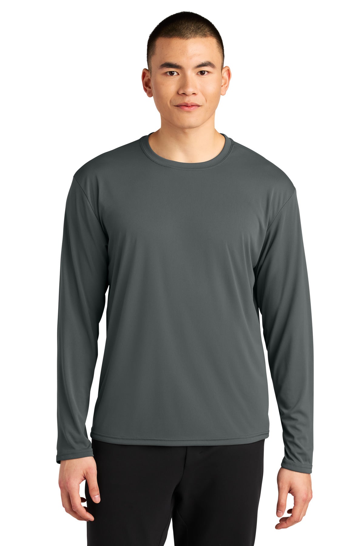 Custom logo A4 AirFlex Long Sleeve Tee A4N3532 in Graphite