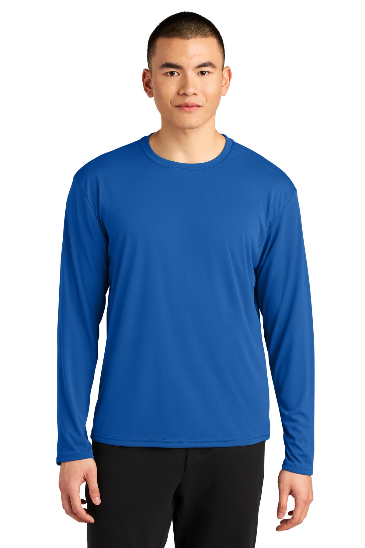 Custom logo A4 AirFlex Long Sleeve Tee A4N3532 in Royal