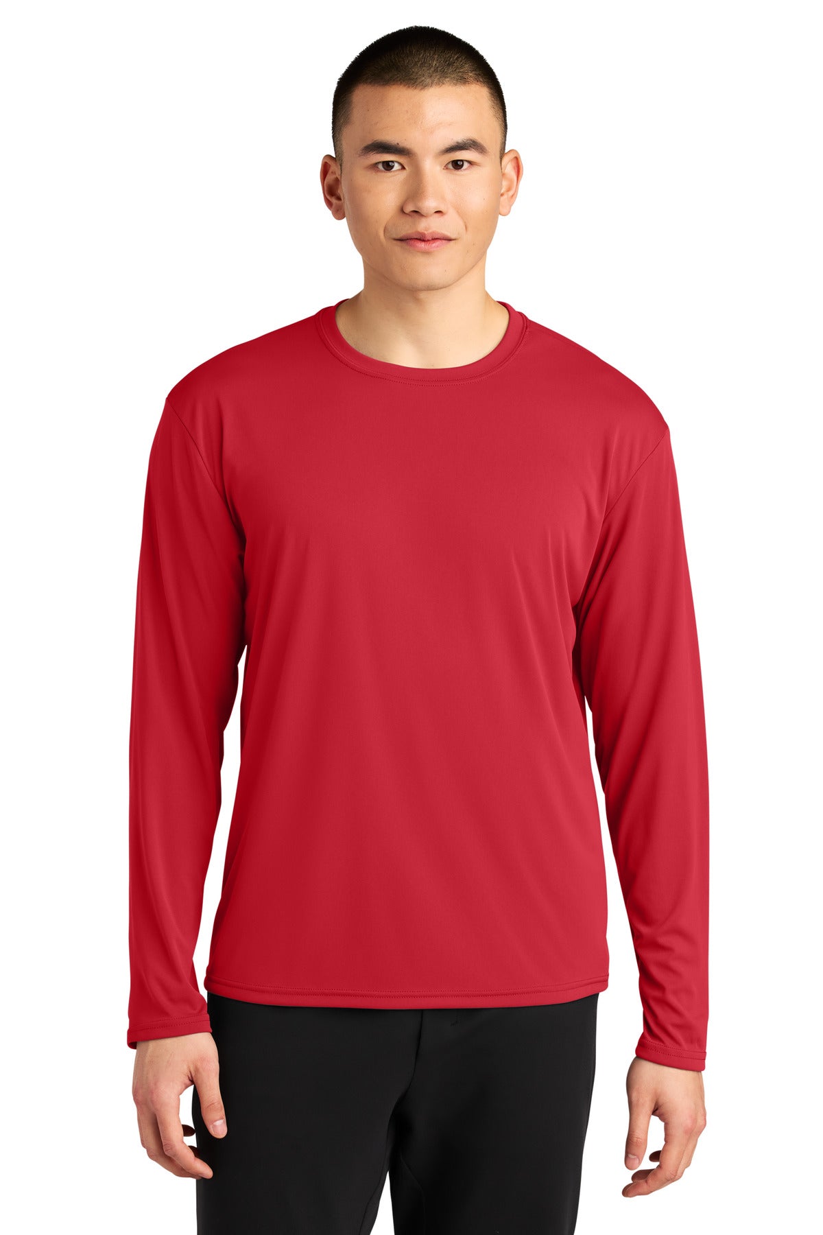 Custom logo A4 AirFlex Long Sleeve Tee A4N3532 in Scarlet
