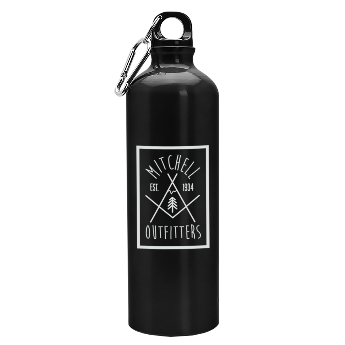 Custom logo Excursion Aluminum Bottle with Carabiner - 25 oz.
