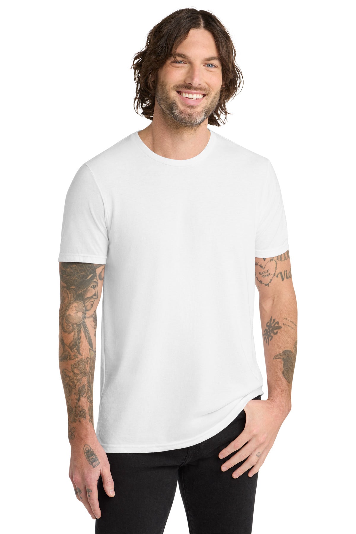 Custom logo Allmade ®  Unisex Tri-Blend Tee AL2004 in Bright White