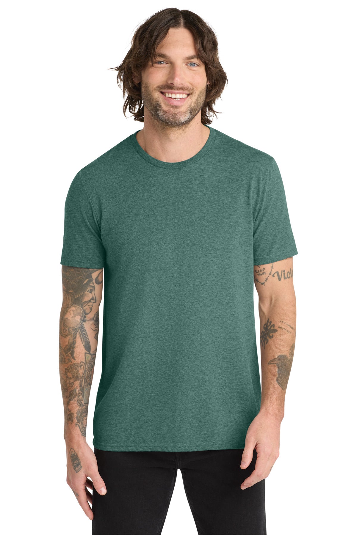 Custom logo Allmade ®  Unisex Tri-Blend Tee AL2004 in Deep Sea Green