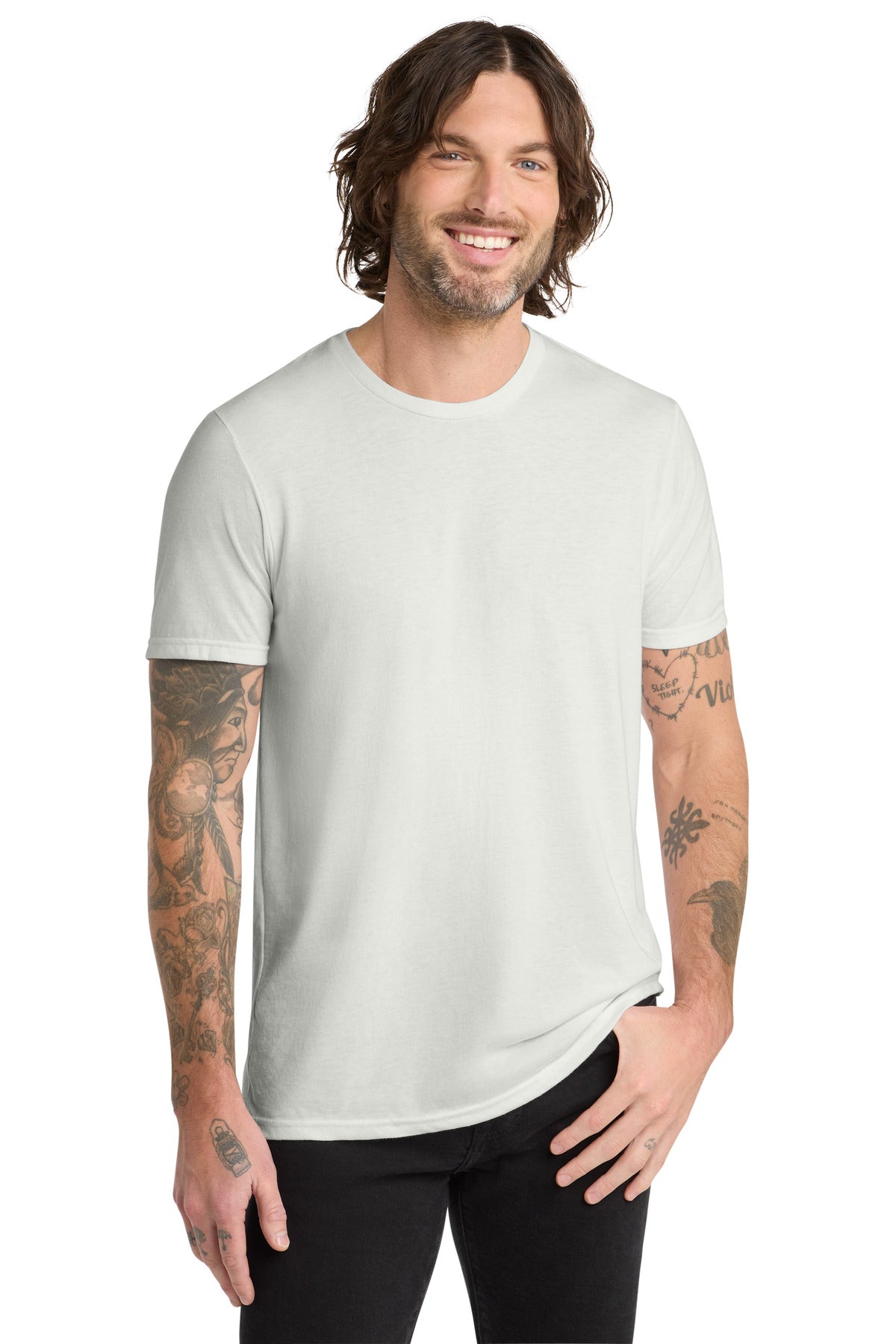Custom logo Allmade ®  Unisex Tri-Blend Tee AL2004 in Fairly White