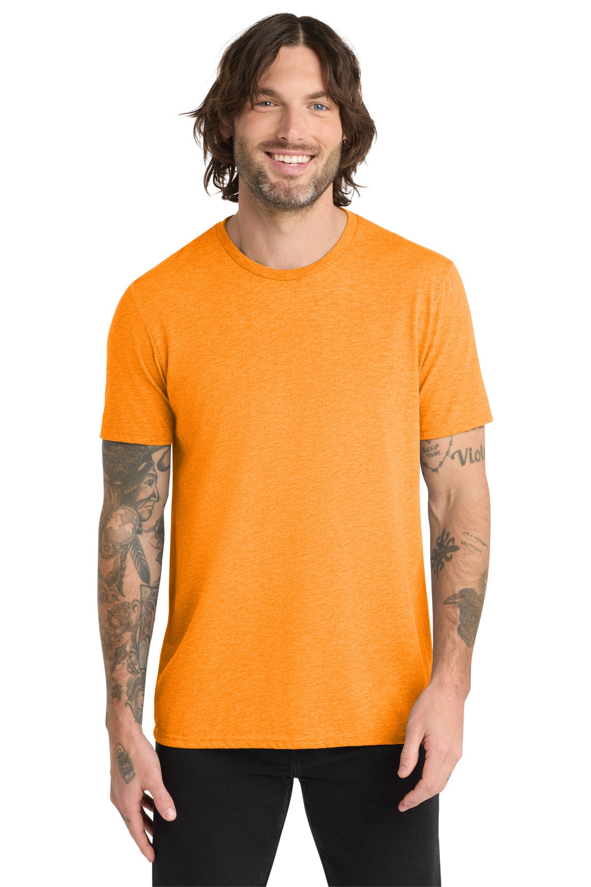 Custom logo Allmade ®  Unisex Tri-Blend Tee AL2004 in Orange You Fancy