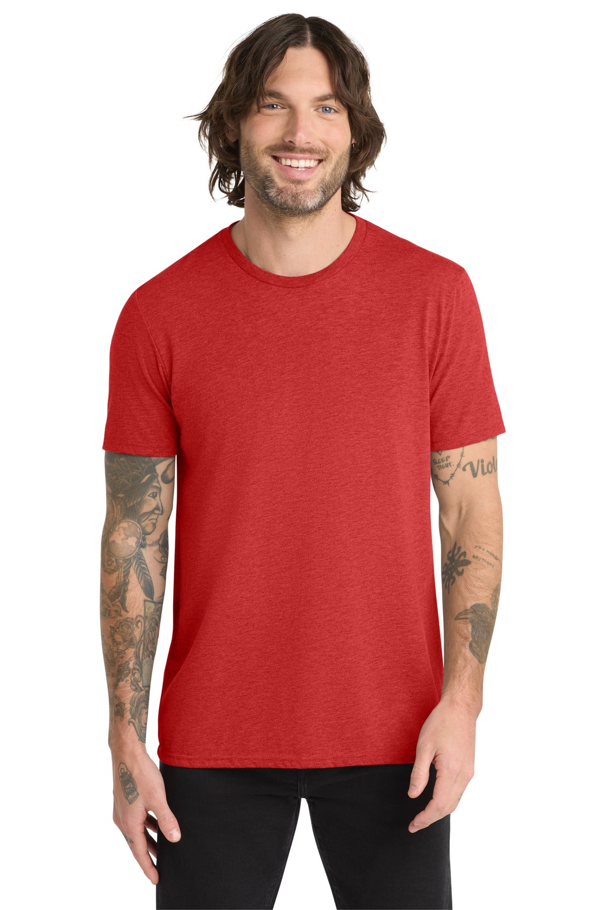 Custom logo Allmade ®  Unisex Tri-Blend Tee AL2004 in Rise Up Red