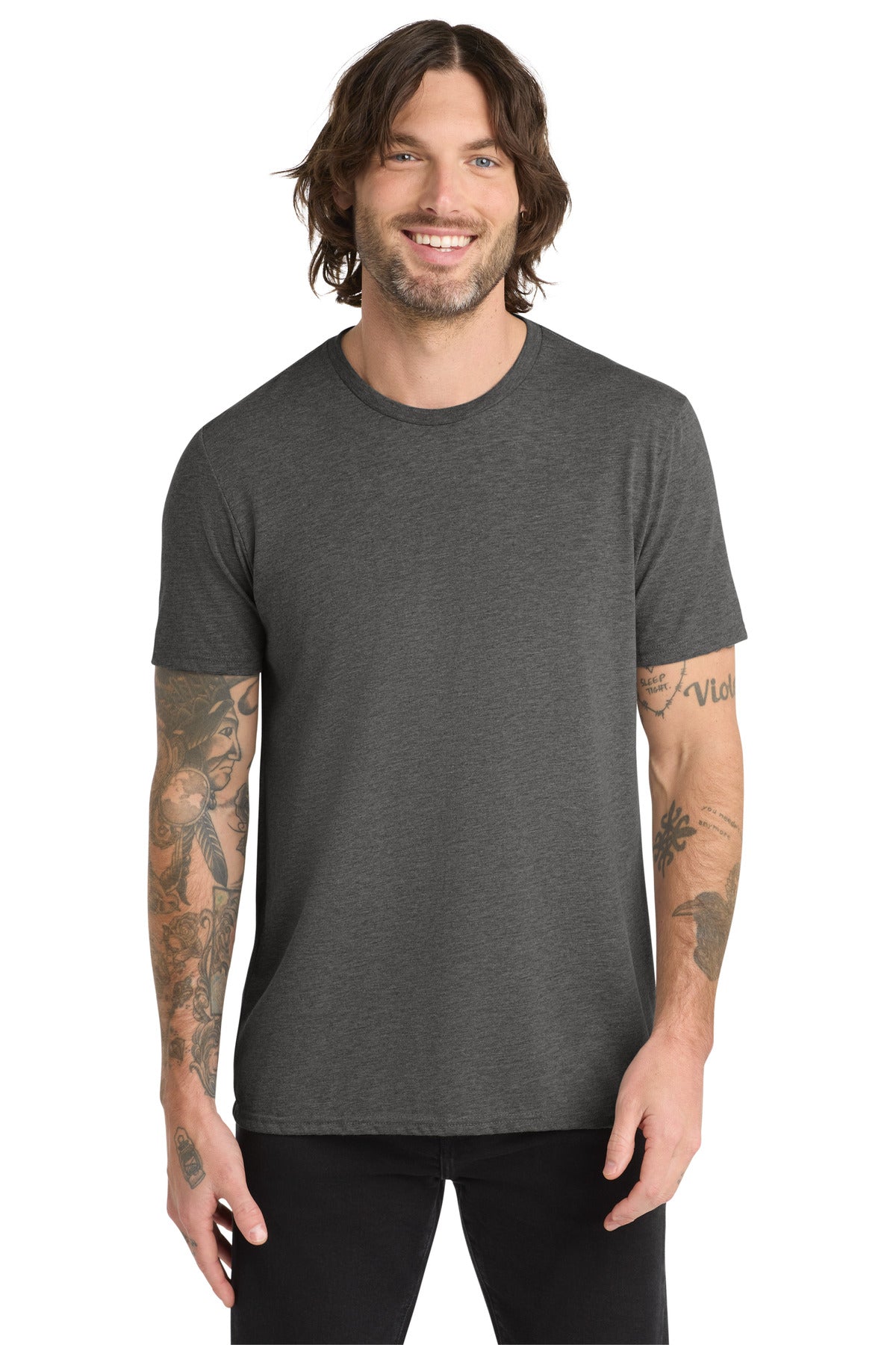 Custom logo Allmade ®  Unisex Tri-Blend Tee AL2004 in Space Black