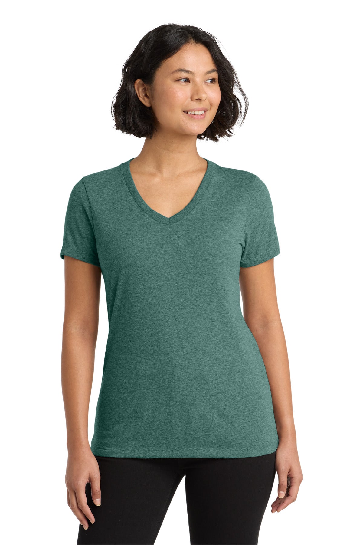 Custom logo Allmade ® Women's Tri-Blend V-Neck Tee AL2018 in Deep Sea Green