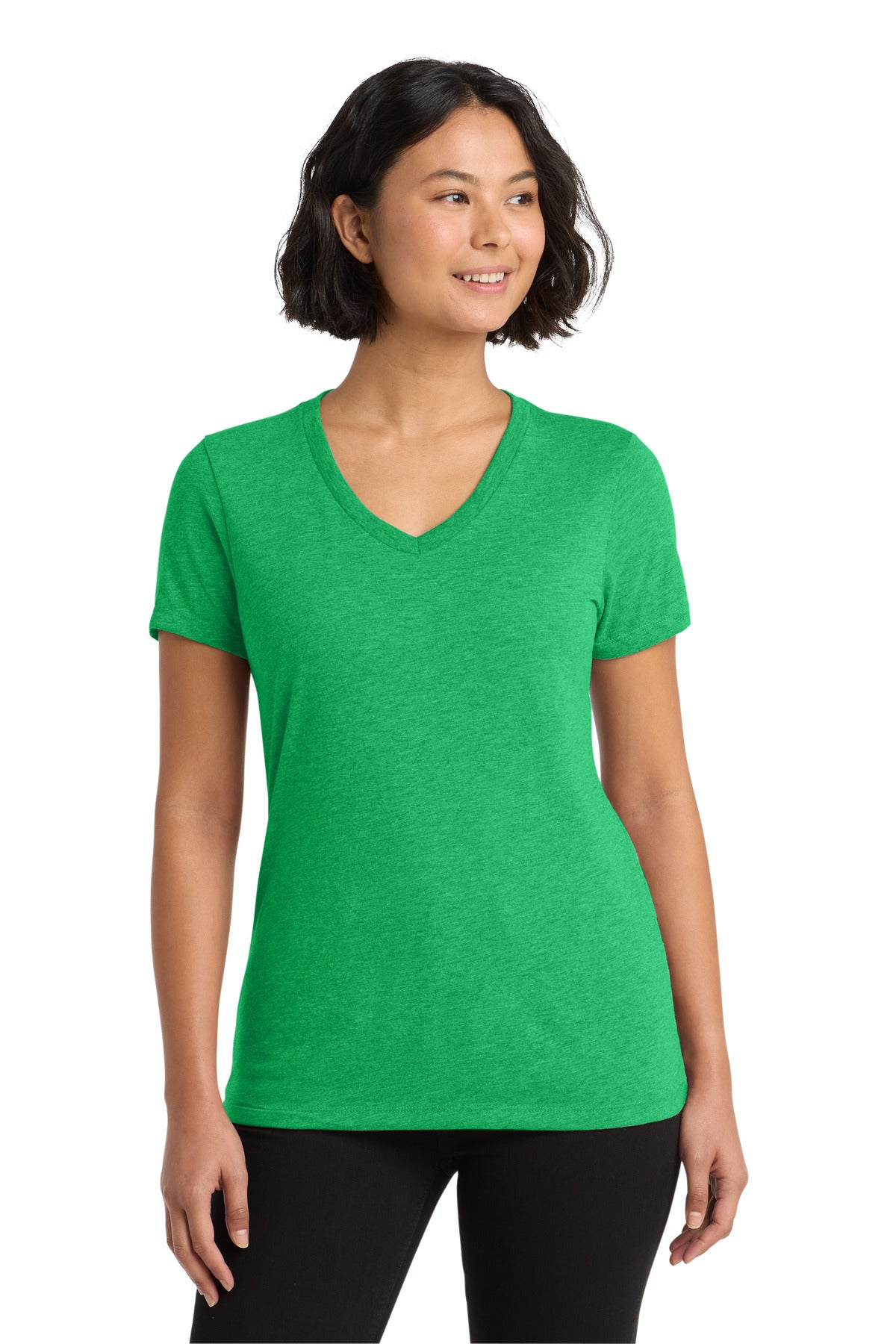 Custom logo Allmade ® Women's Tri-Blend V-Neck Tee AL2018 in Enviro Green