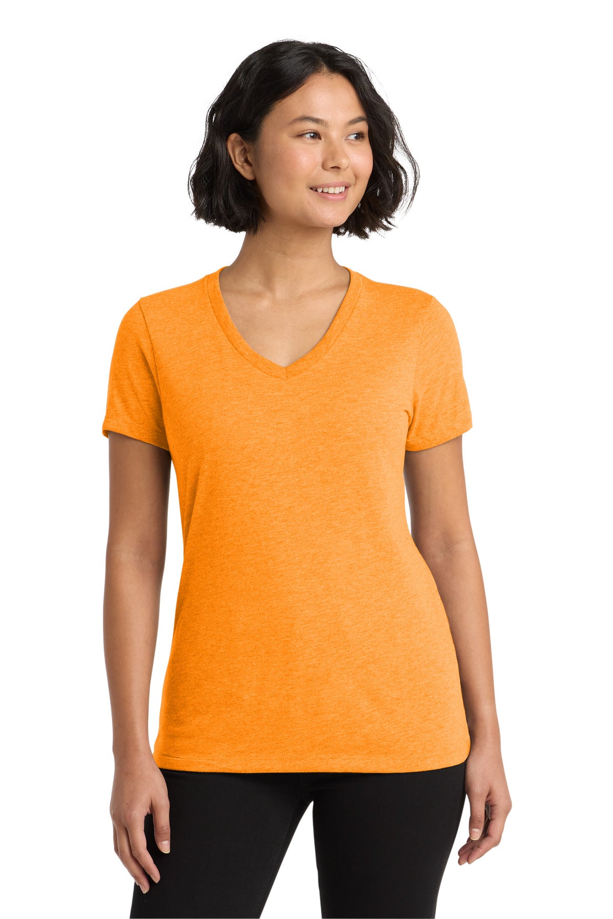 Custom logo Allmade ® Women's Tri-Blend V-Neck Tee AL2018 in Orange You Fancy