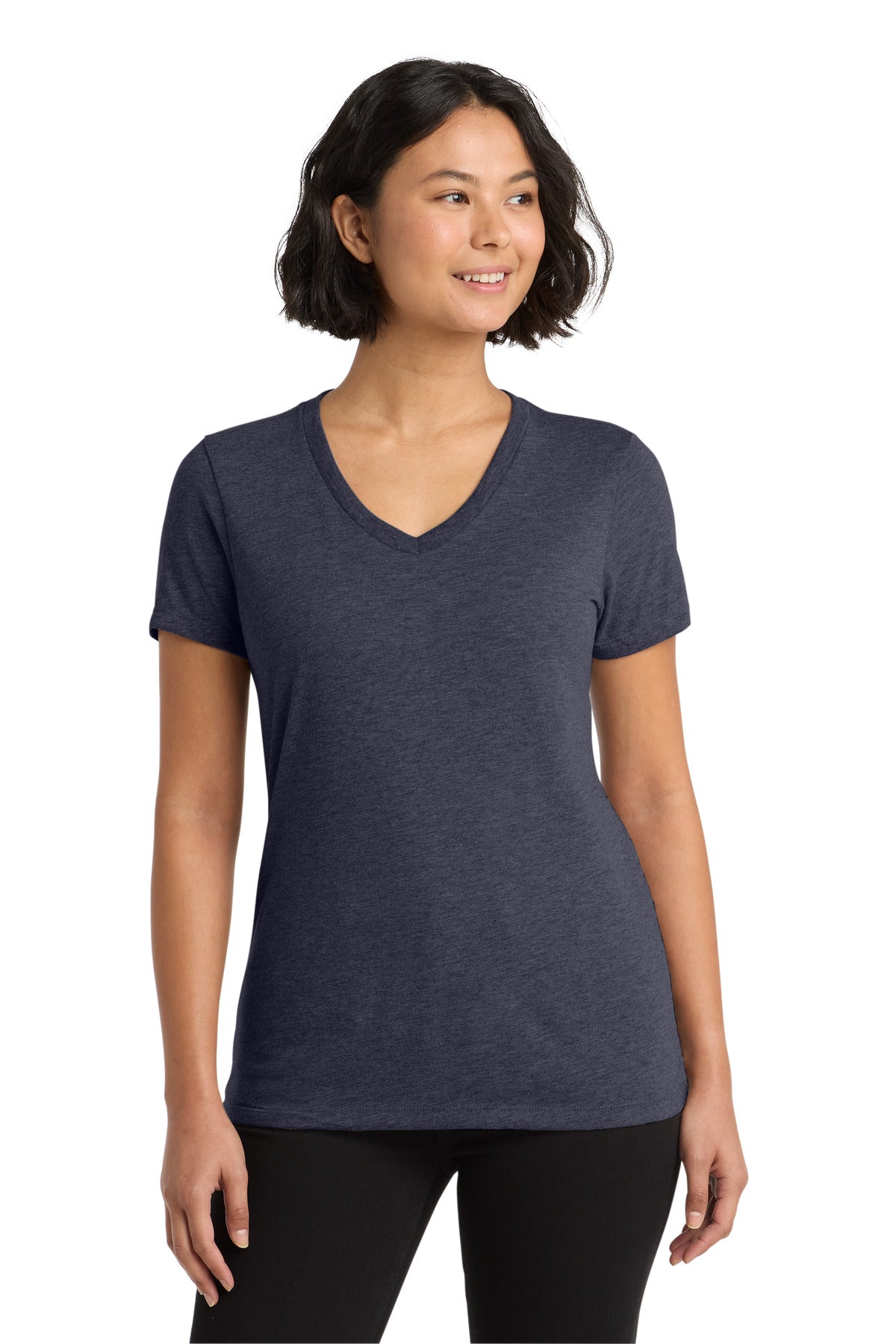 Custom logo Allmade ® Women's Tri-Blend V-Neck Tee AL2018 in Rebel Blue