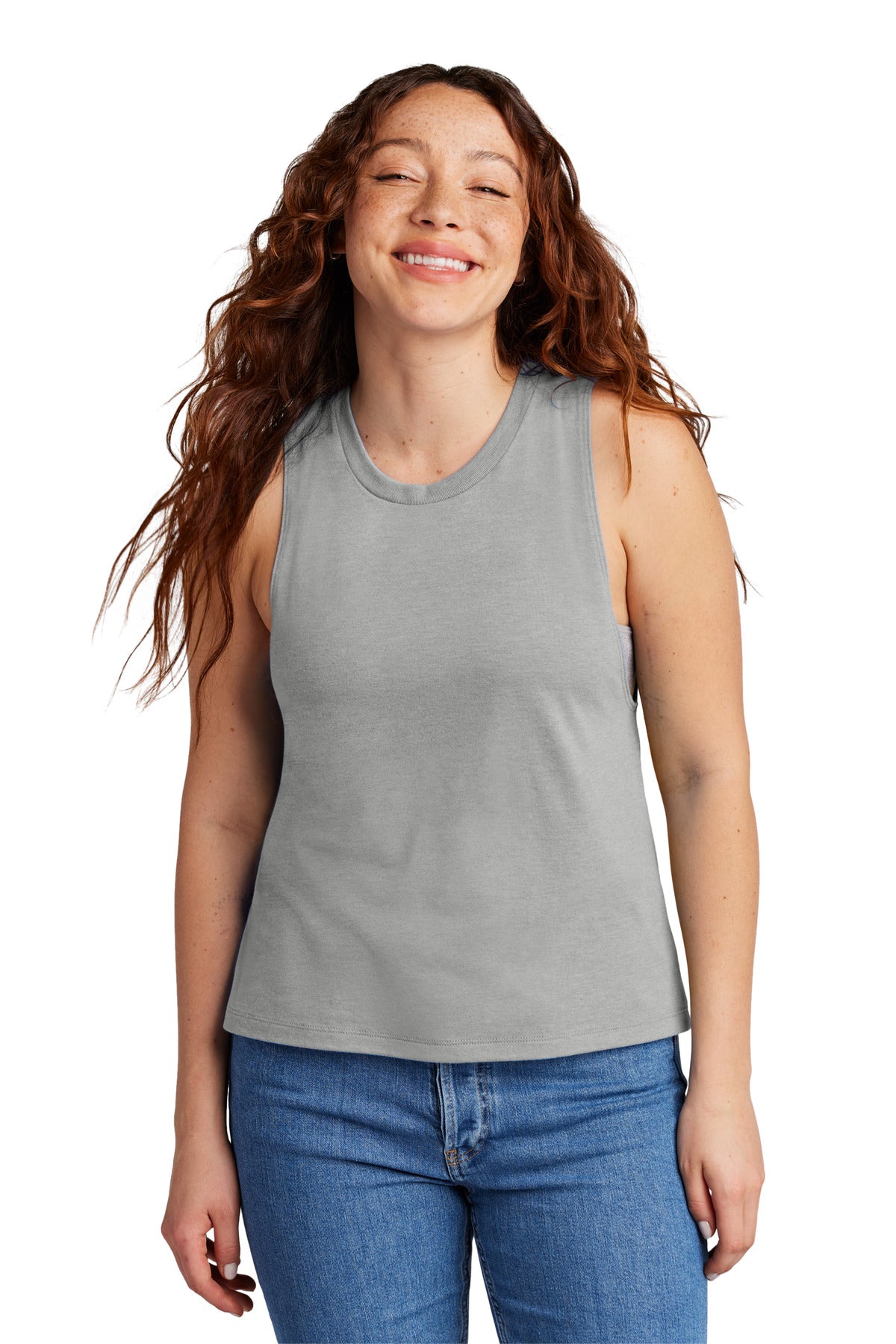 Custom logo Allmade® Women's Tri-Blend Muscle Tank AL2020 in Aluminum Grey
