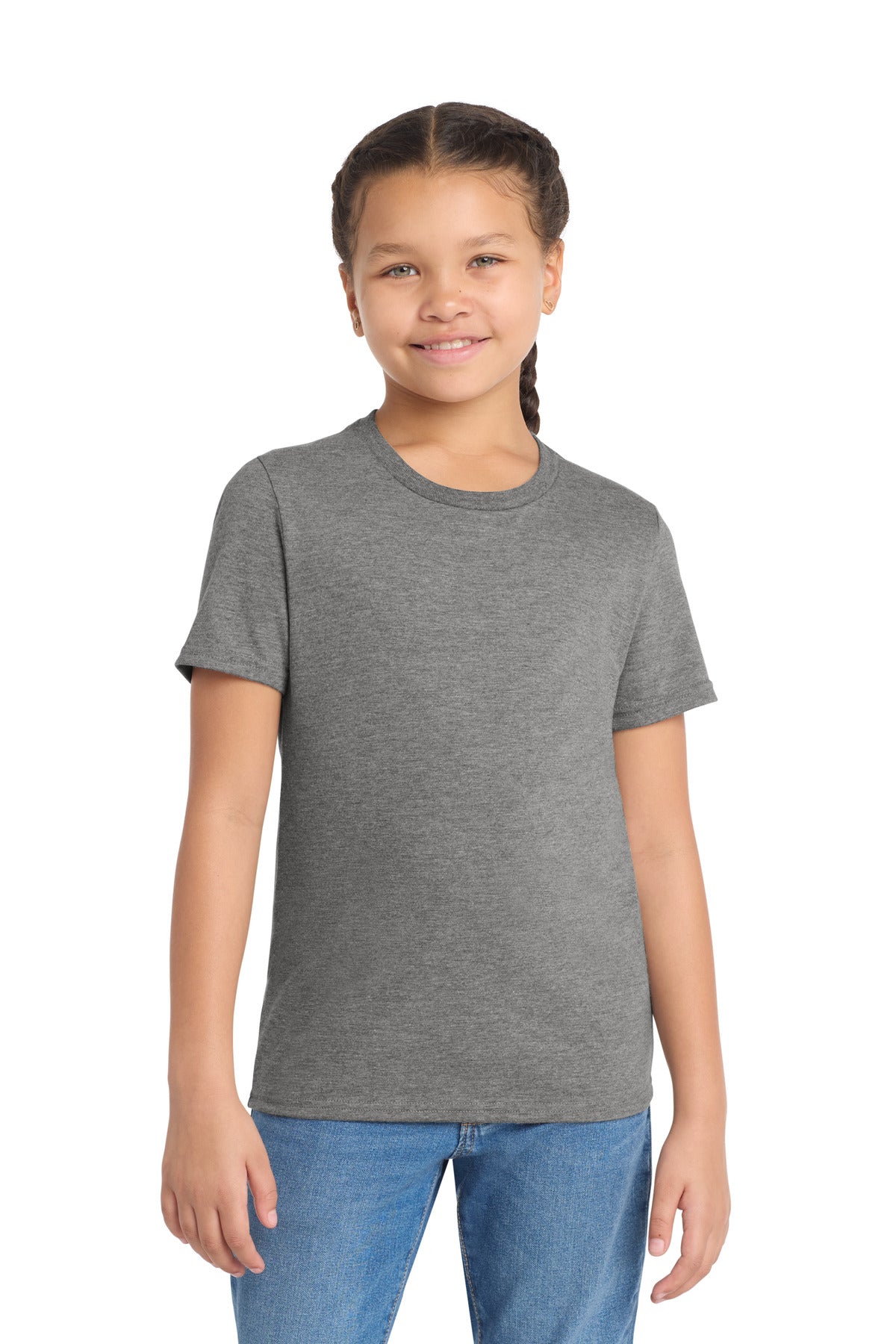 Custom logo Allmade ® Youth Tri-Blend Tee AL207 in Aluminum Grey