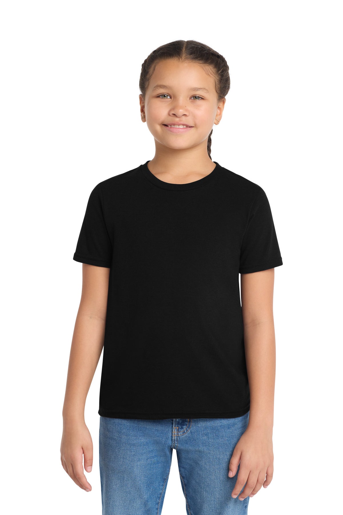 Custom logo Allmade ® Youth Tri-Blend Tee AL207 in Deep Black