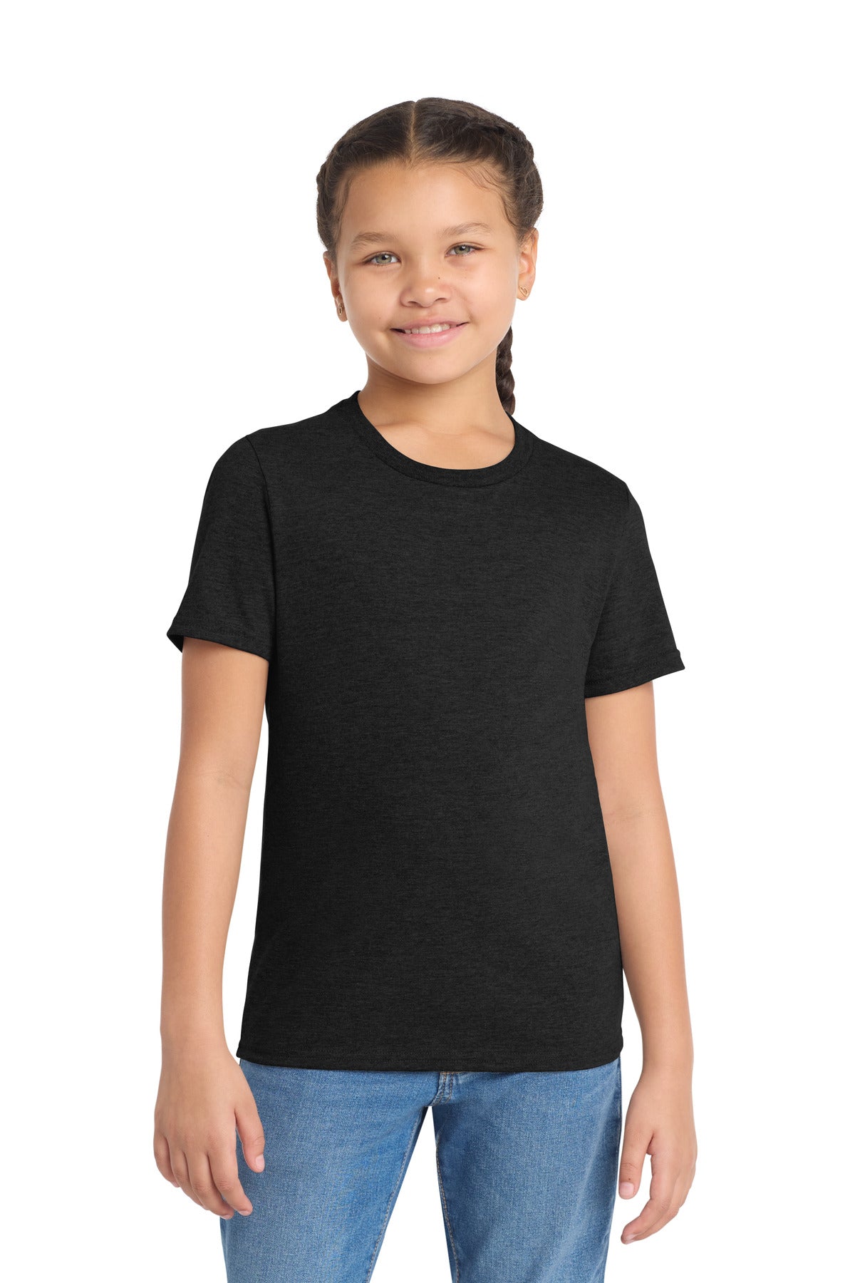 Custom logo Allmade ® Youth Tri-Blend Tee AL207 in Space Black