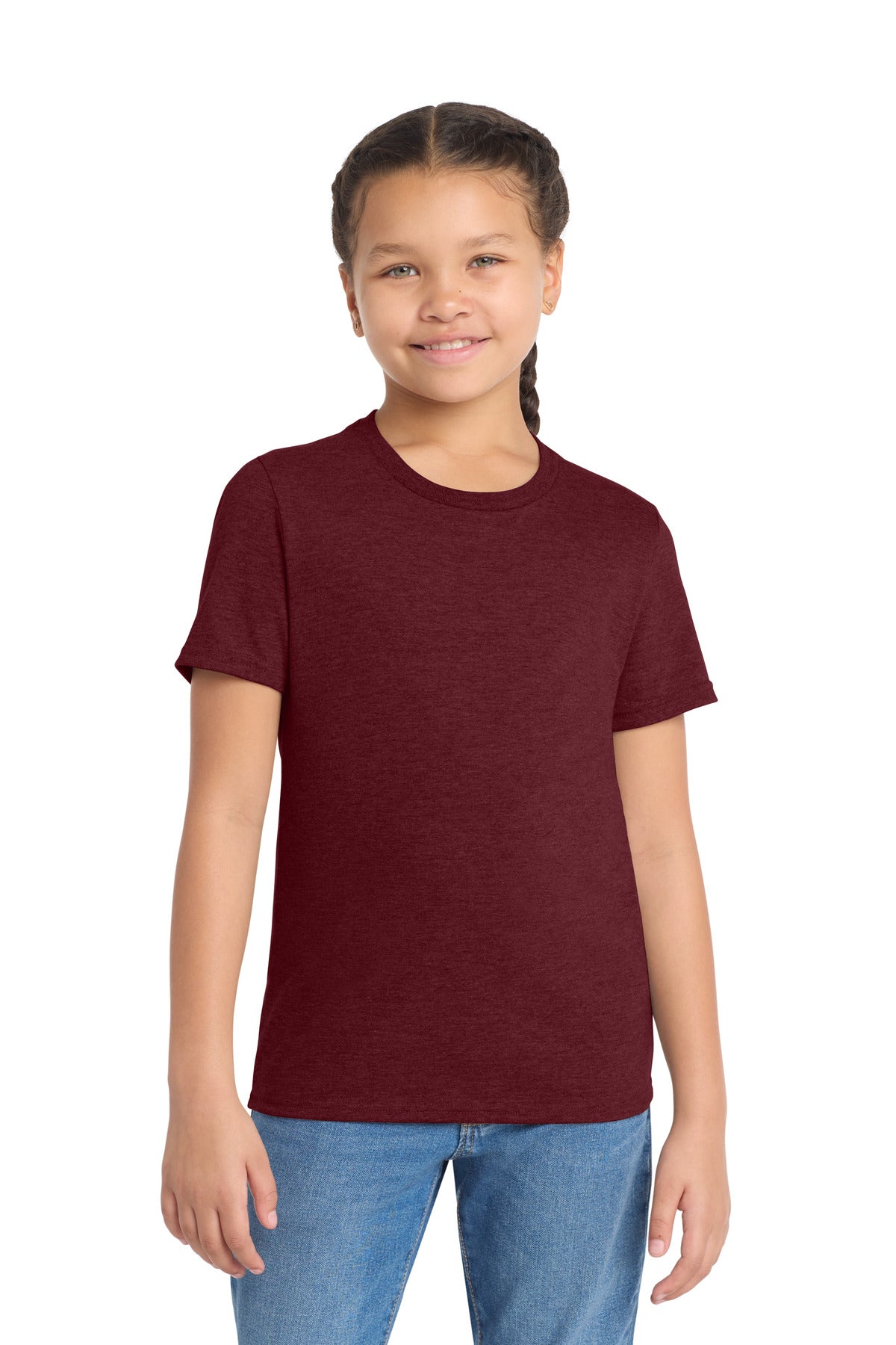 Custom logo Allmade ® Youth Tri-Blend Tee AL207 in Vino Red