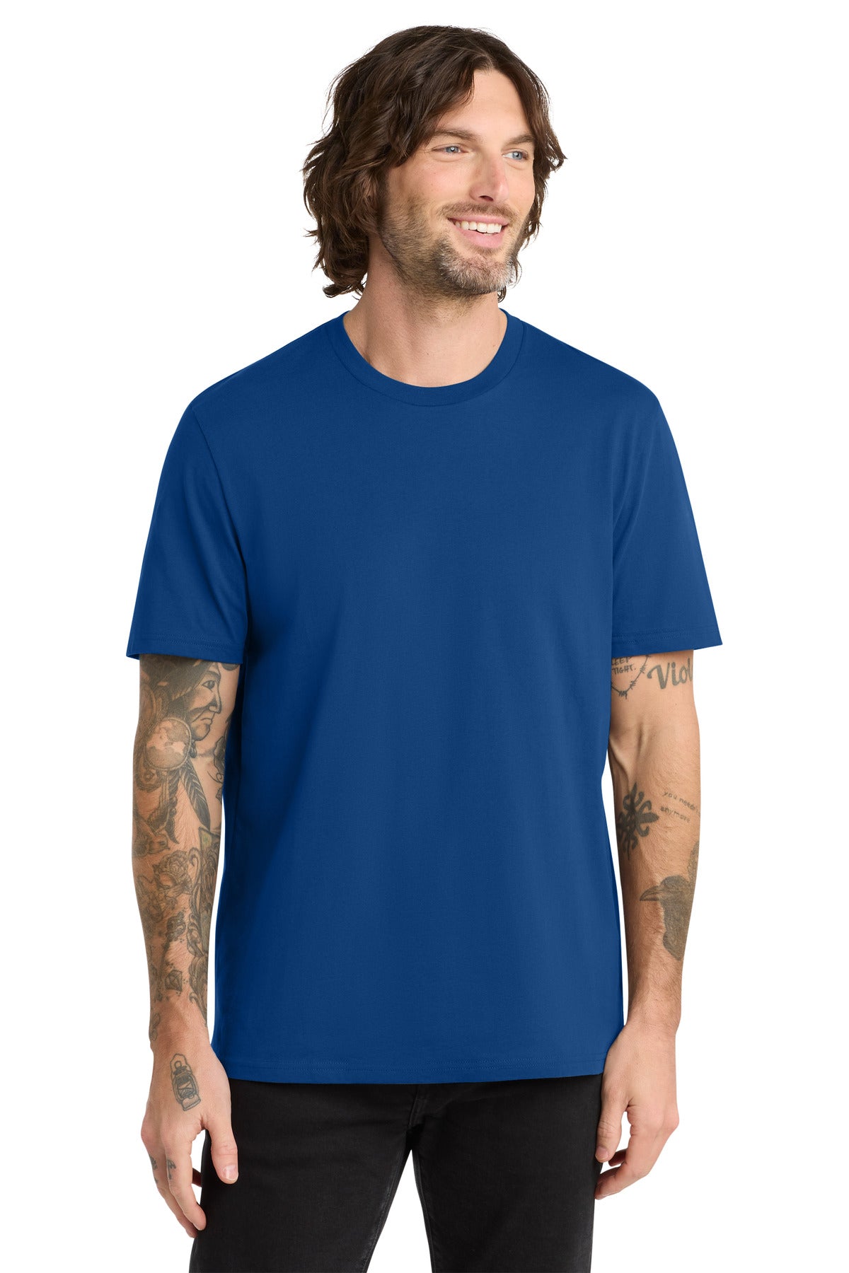 Custom logo Allmade® Unisex Organic Cotton Tee. AL2100 in Andromeda Blue