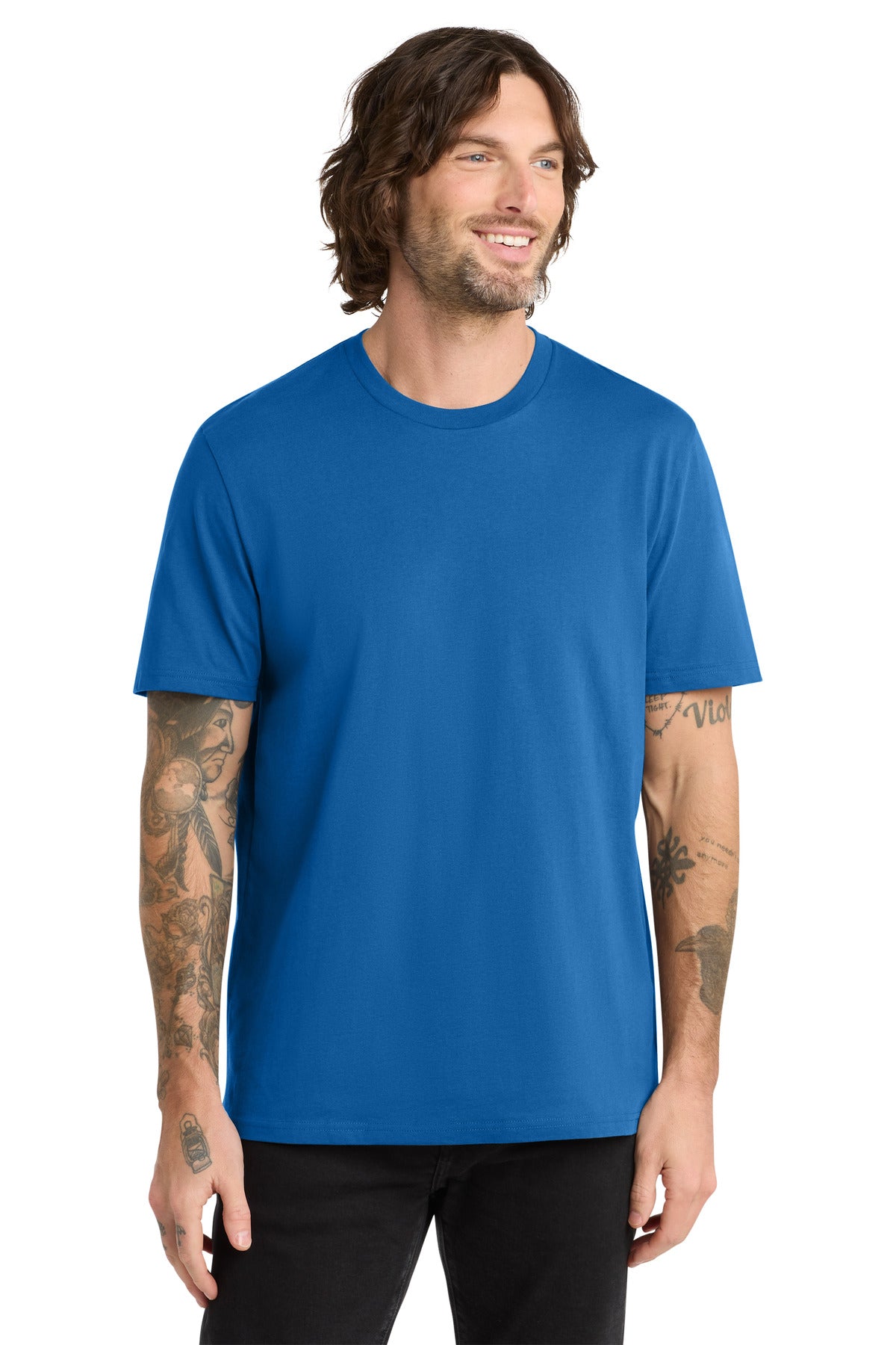 Custom logo Allmade® Unisex Organic Cotton Tee. AL2100 in Beacon Blue