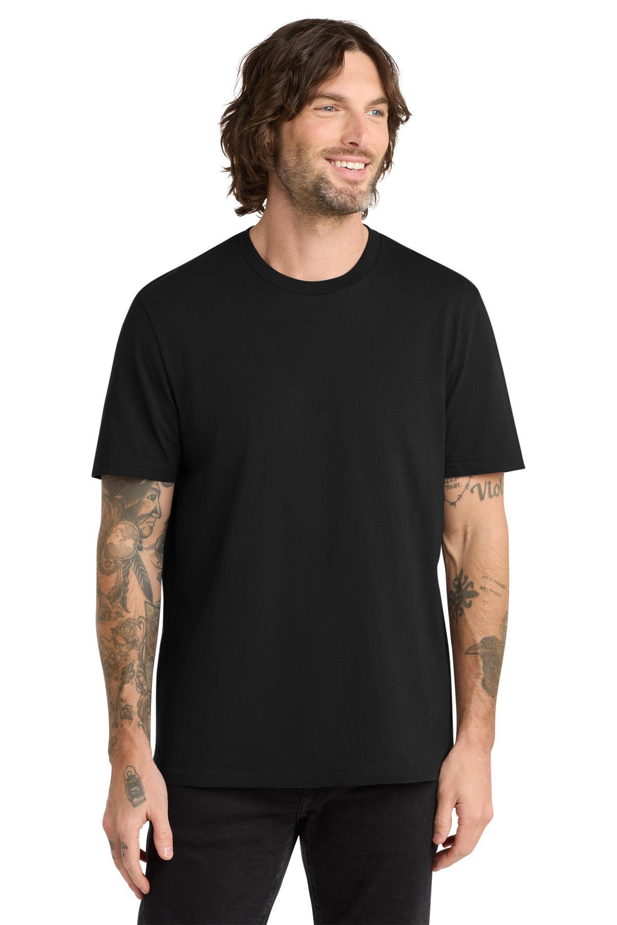 Custom logo Allmade® Unisex Organic Cotton Tee. AL2100 in Deep Black