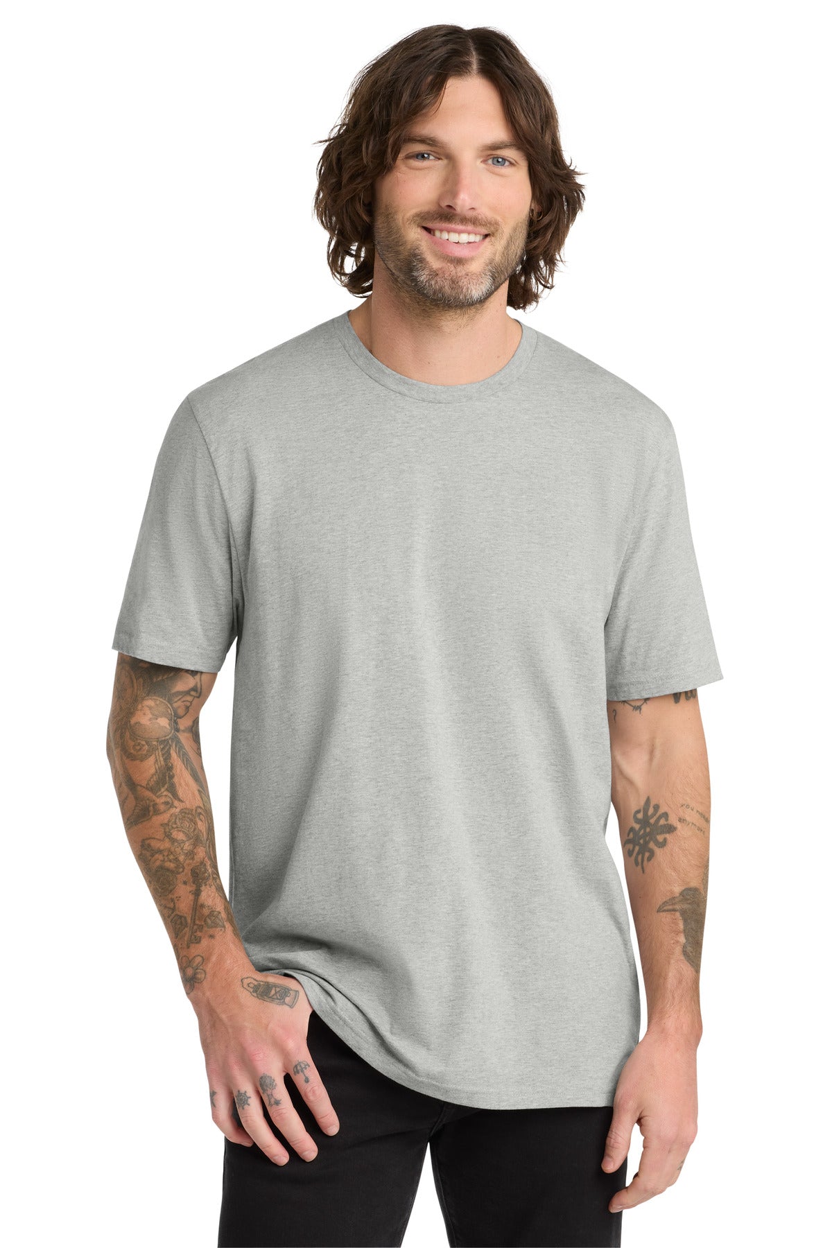 Custom logo Allmade® Unisex Organic Cotton Tee. AL2100 in Granite Grey Heather